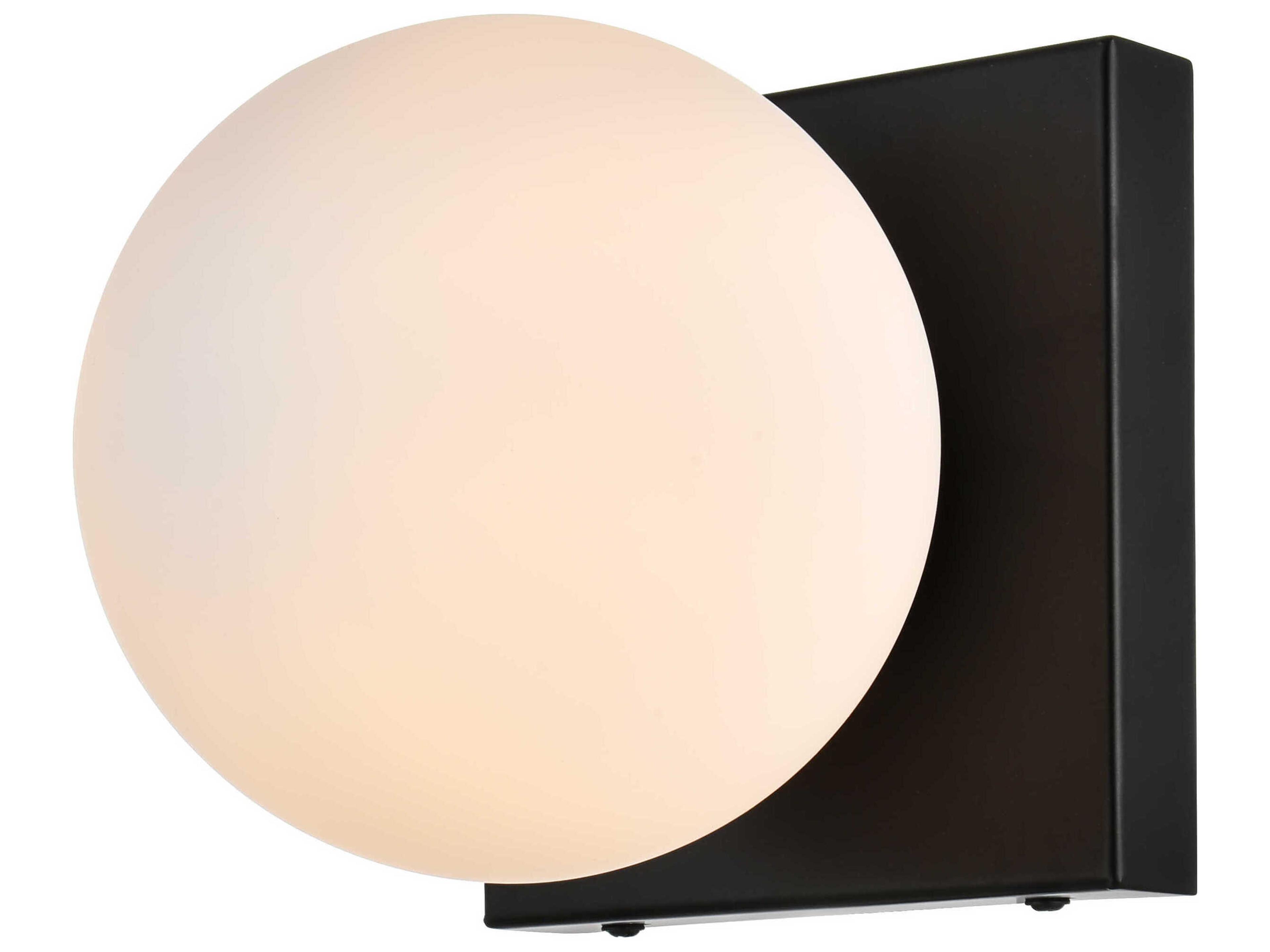 Jaylin 1-Light Black Glass Wall Sconce