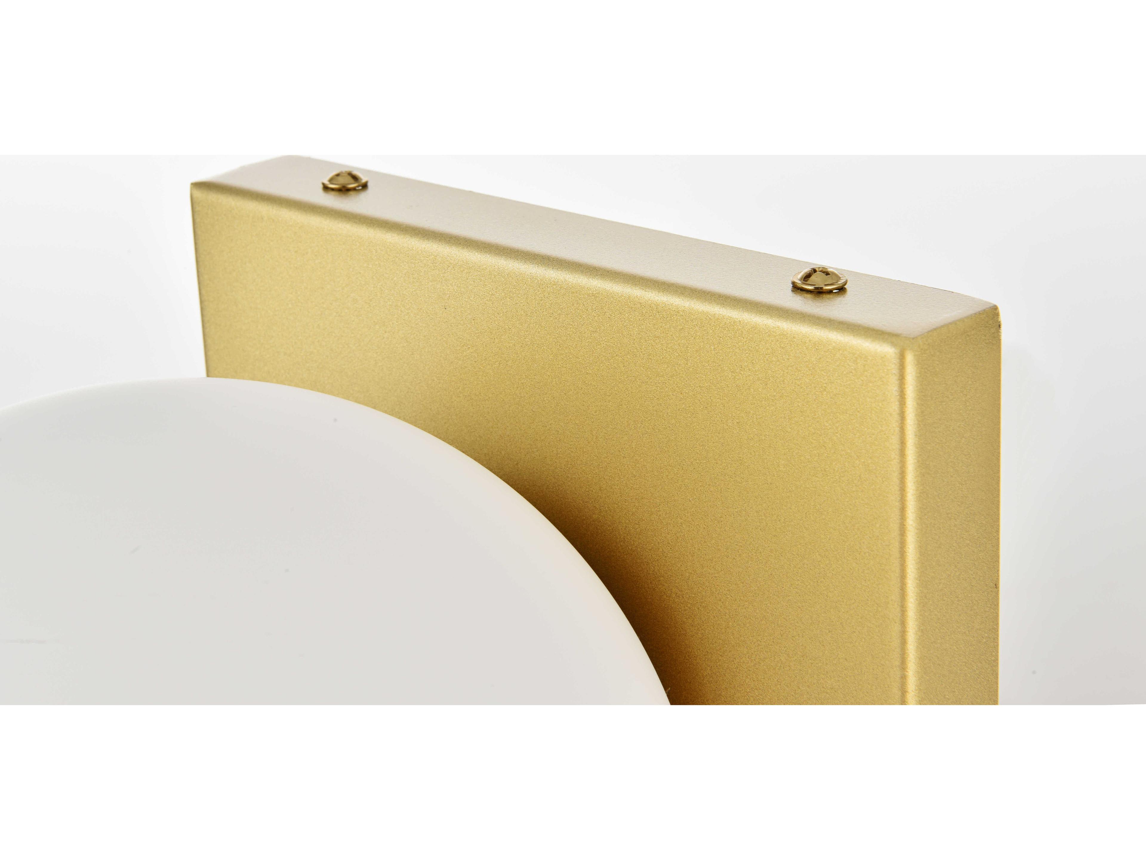 Elegant Lighting Jaylin 1-Light Brass Glass Wall Sconce