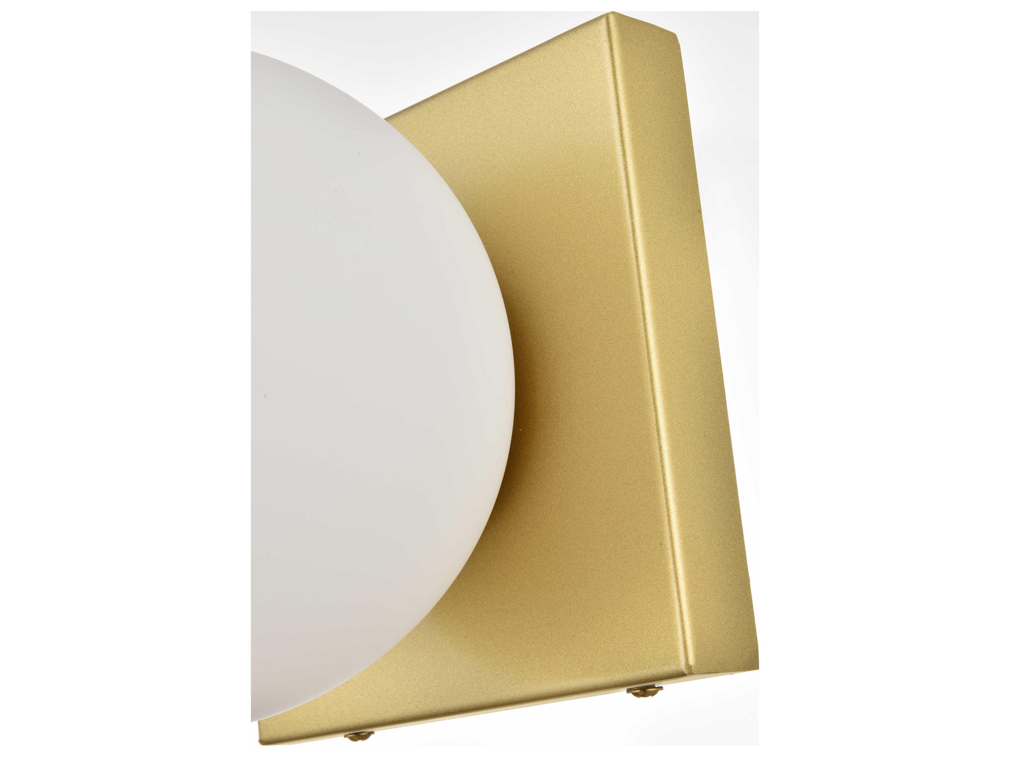 Elegant Lighting Jaylin 1-Light Brass Glass Wall Sconce