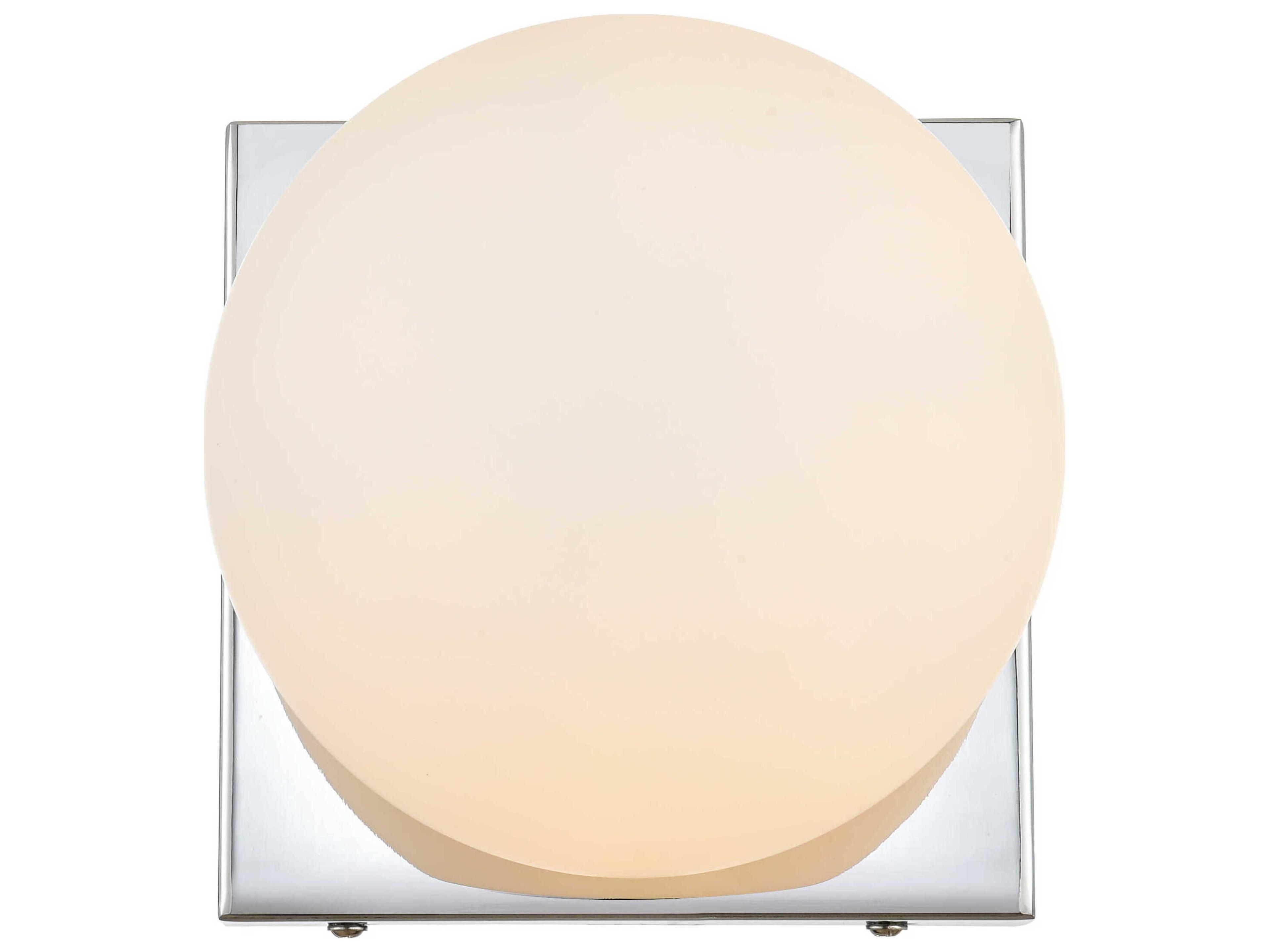 Elegant Lighting Jaylin 1-Light Chrome Glass Wall Sconce