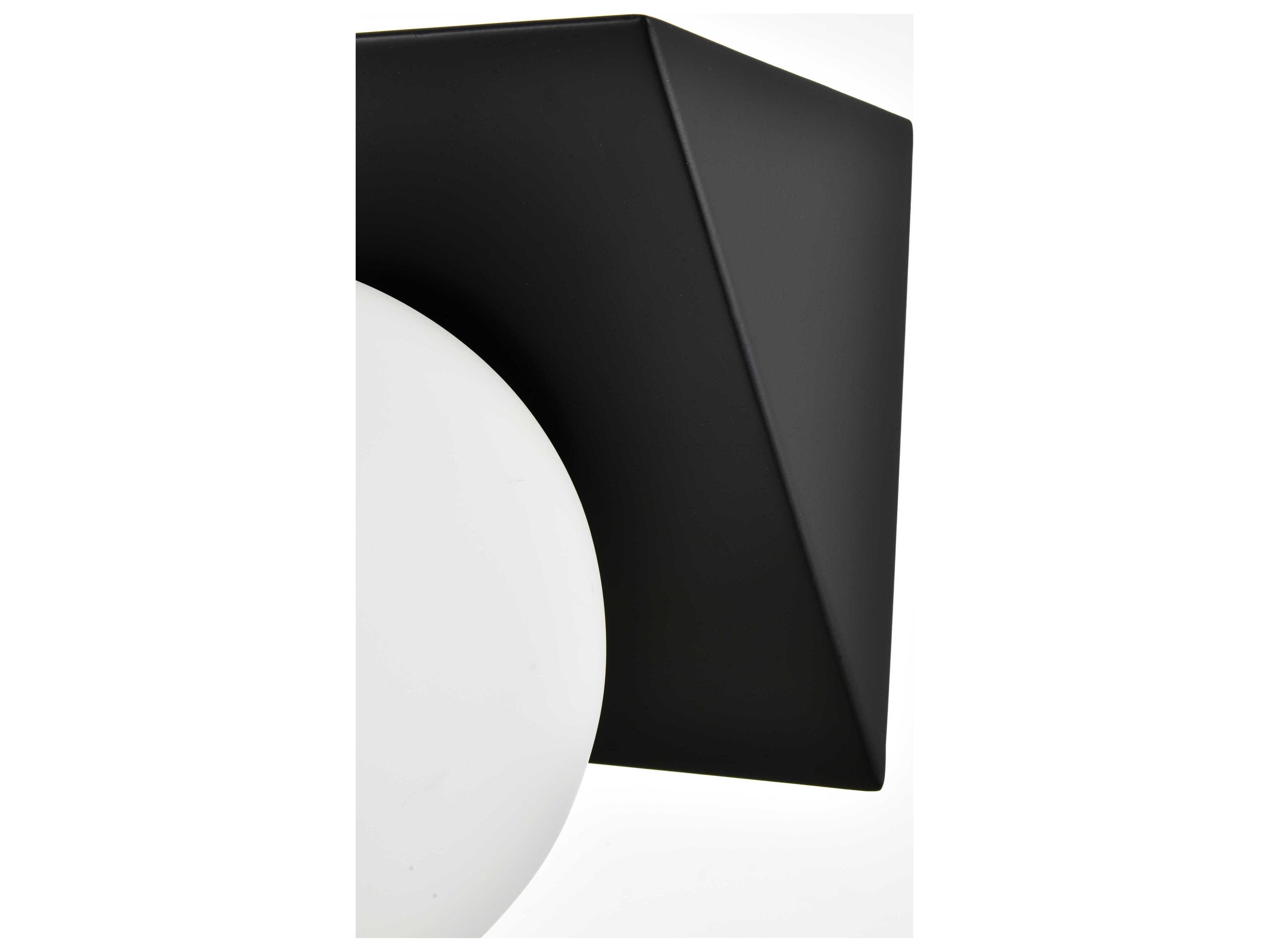 Elegant Lighting Jillian 2-Light Black Glass Vanity Light