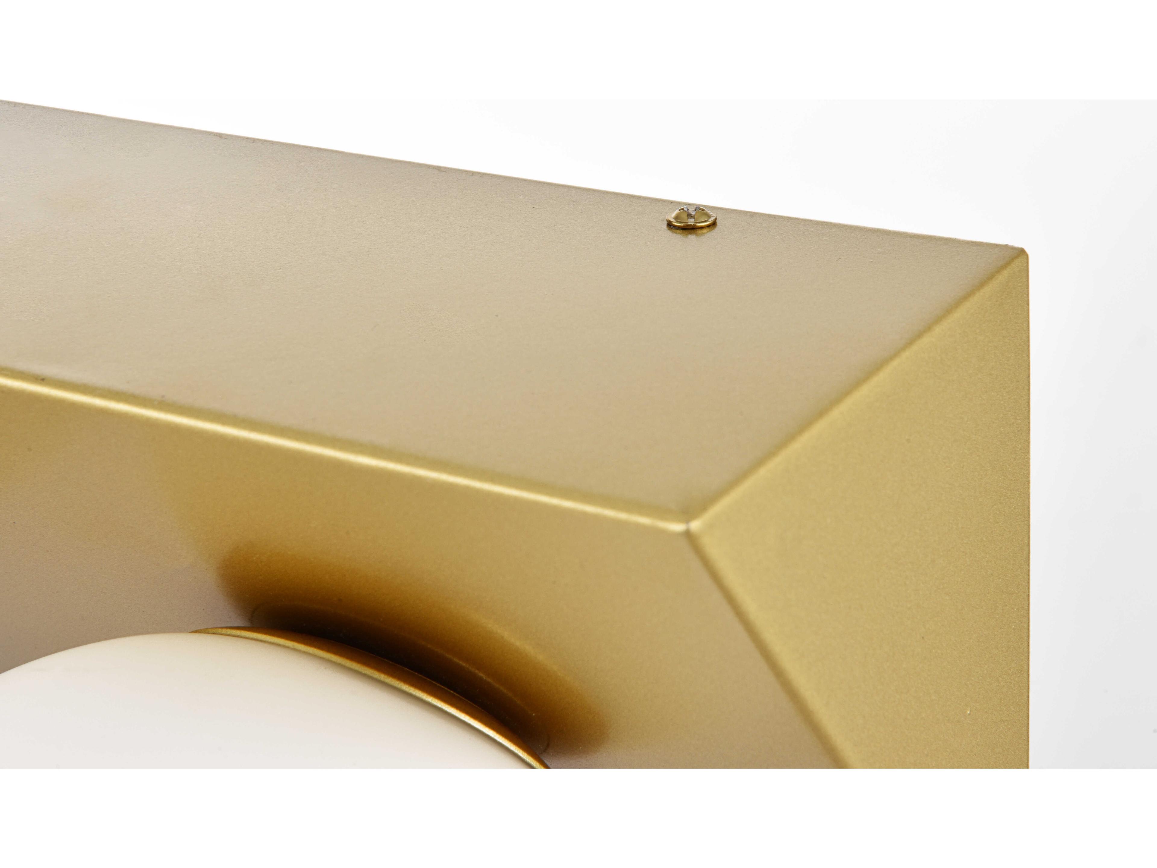 Elegant Lighting Jillian 2-Light Brass Glass Vanity Light