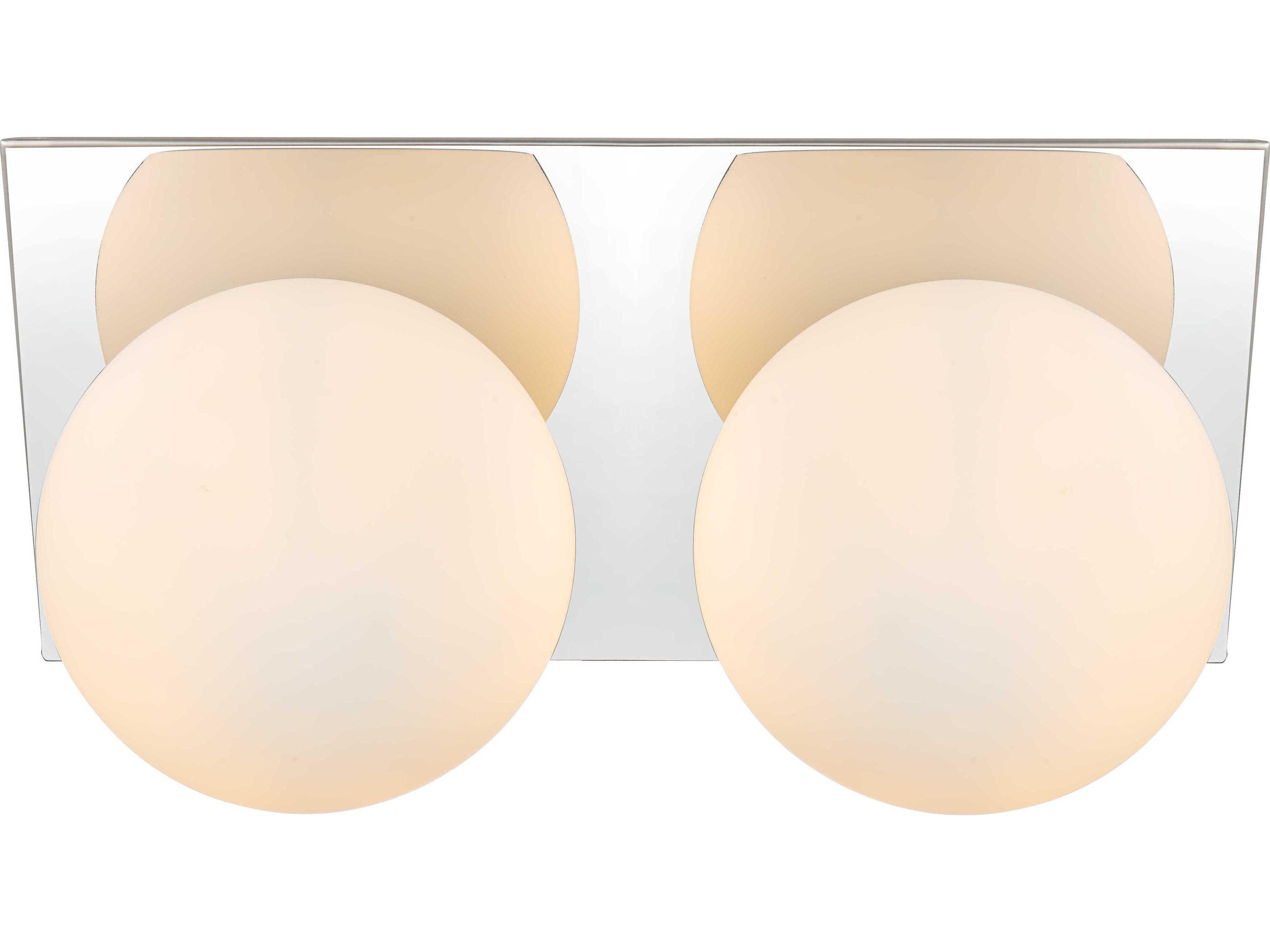 Elegant Lighting Jillian 2-Light Chrome Glass Vanity Light