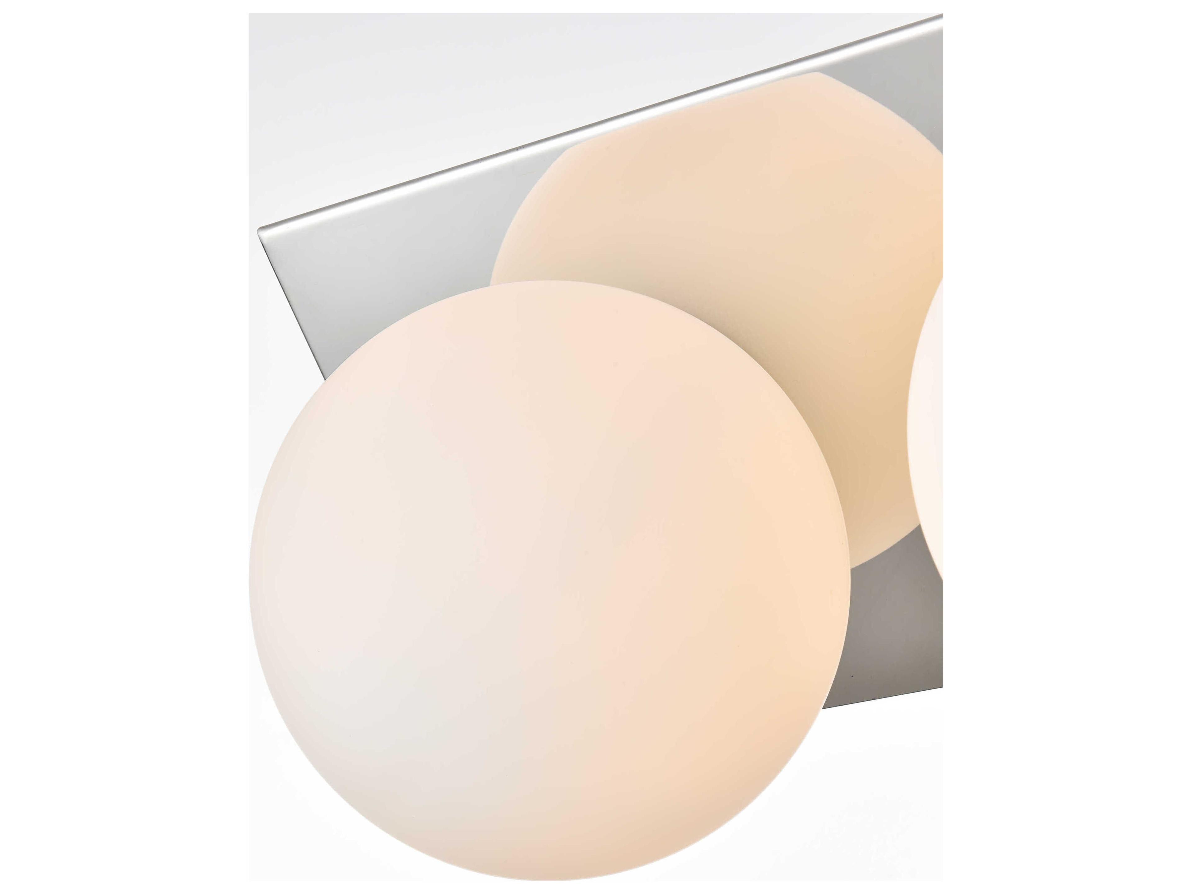 Elegant Lighting Jillian 2-Light Chrome Glass Vanity Light