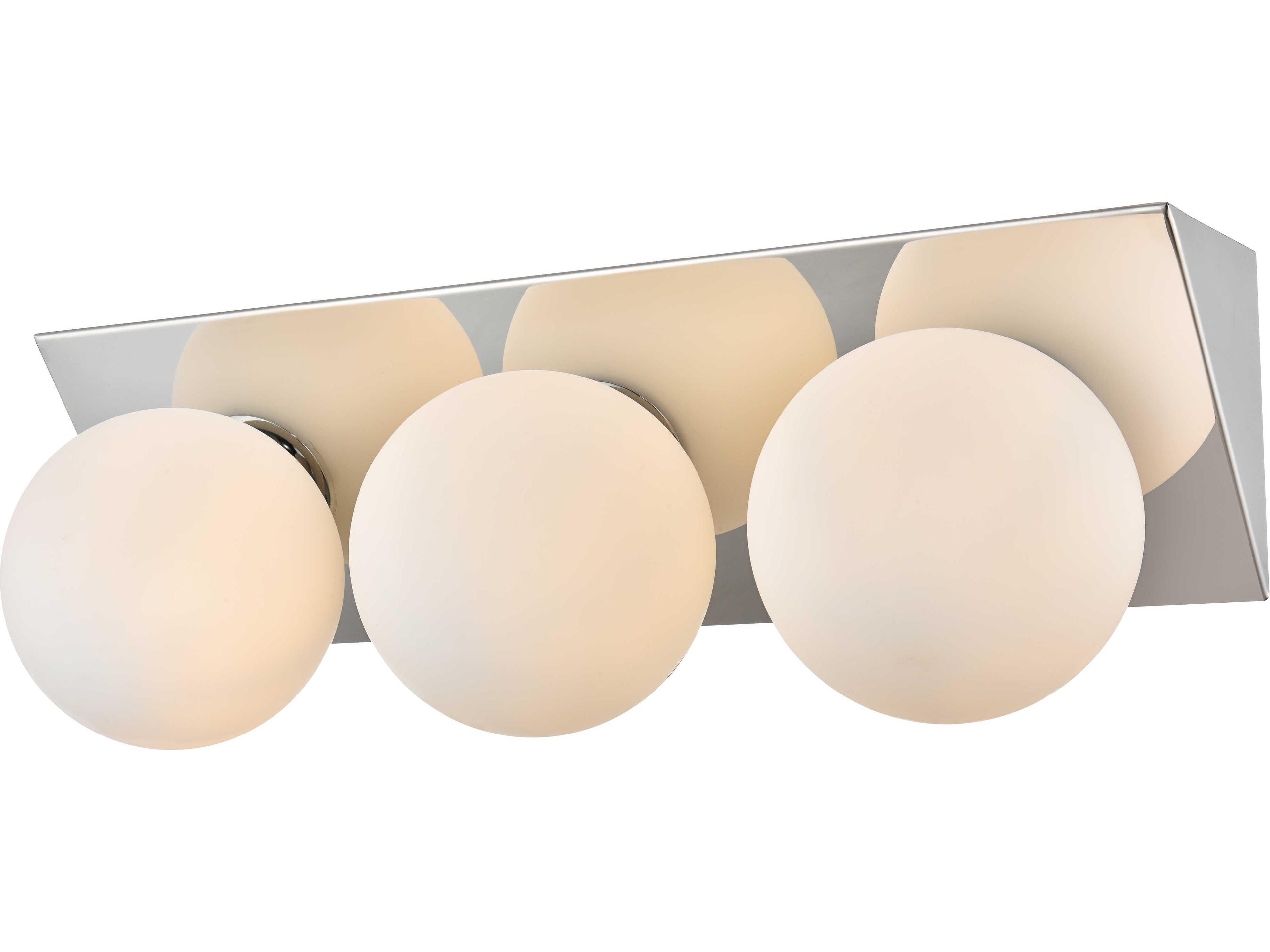 Jillian 3-Light Chrome Glass Vanity Light