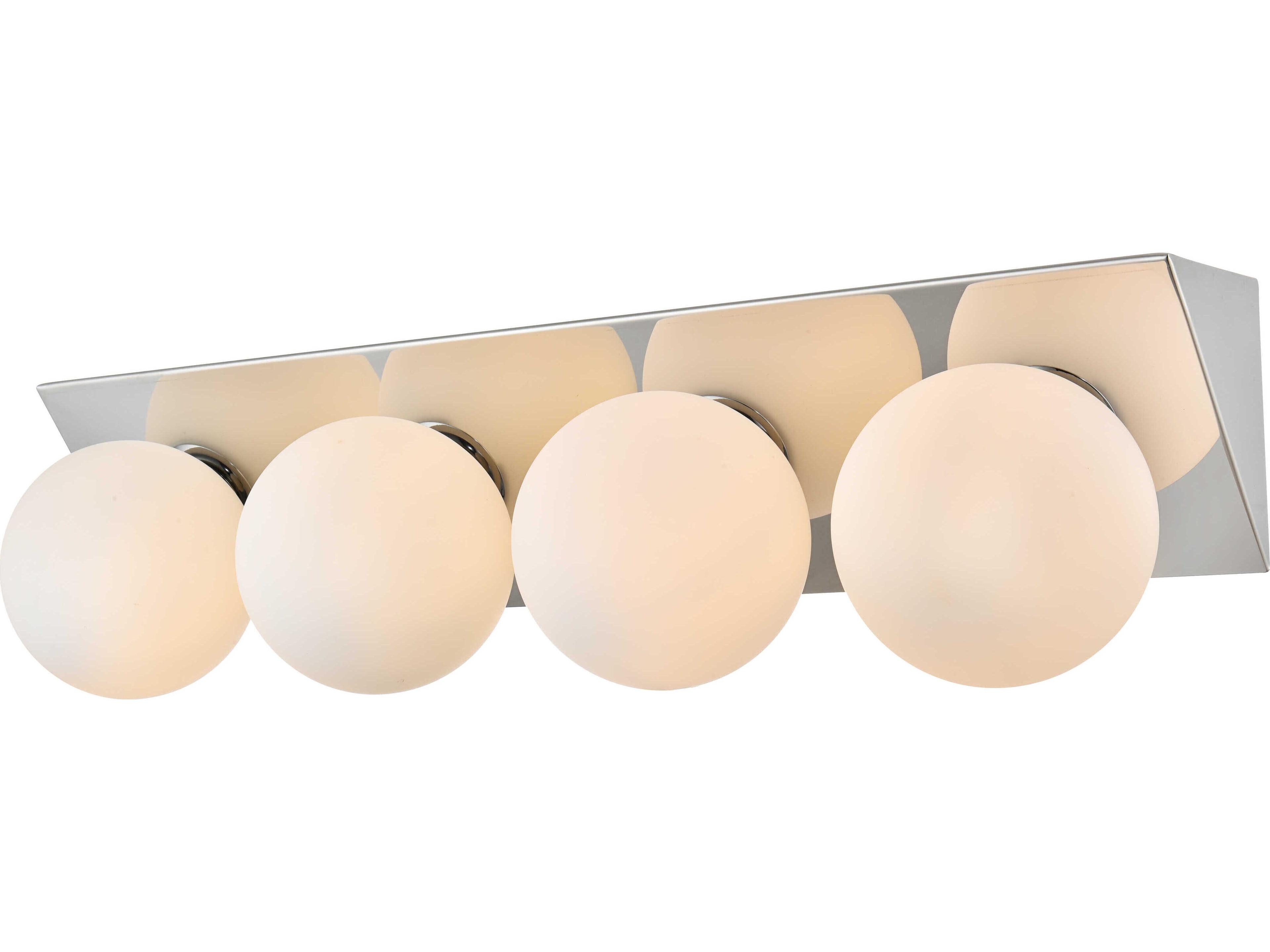 Jillian 4-Light Chrome Glass Vanity Light