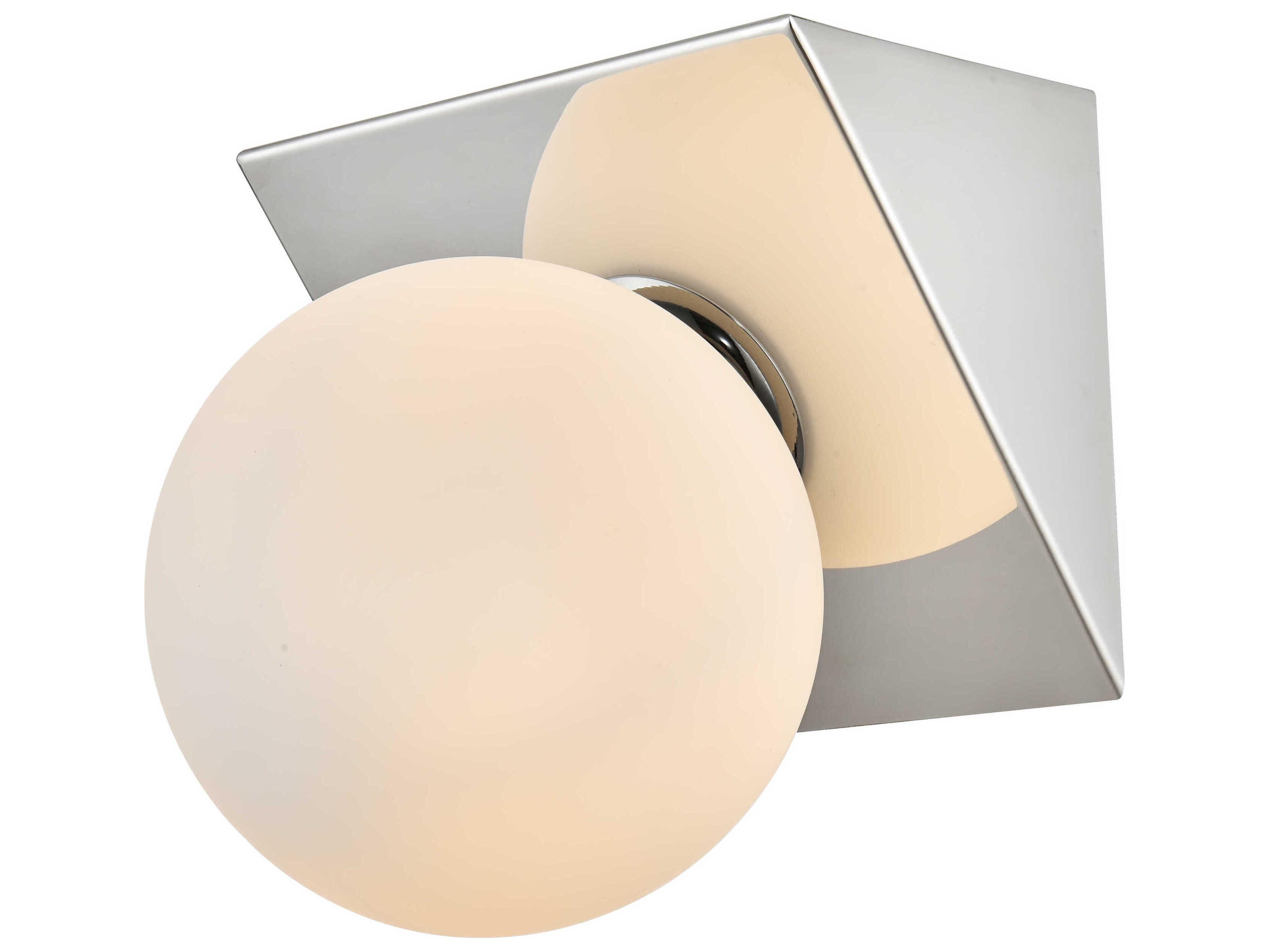 Jillian 1-Light Chrome Glass Wall Sconce