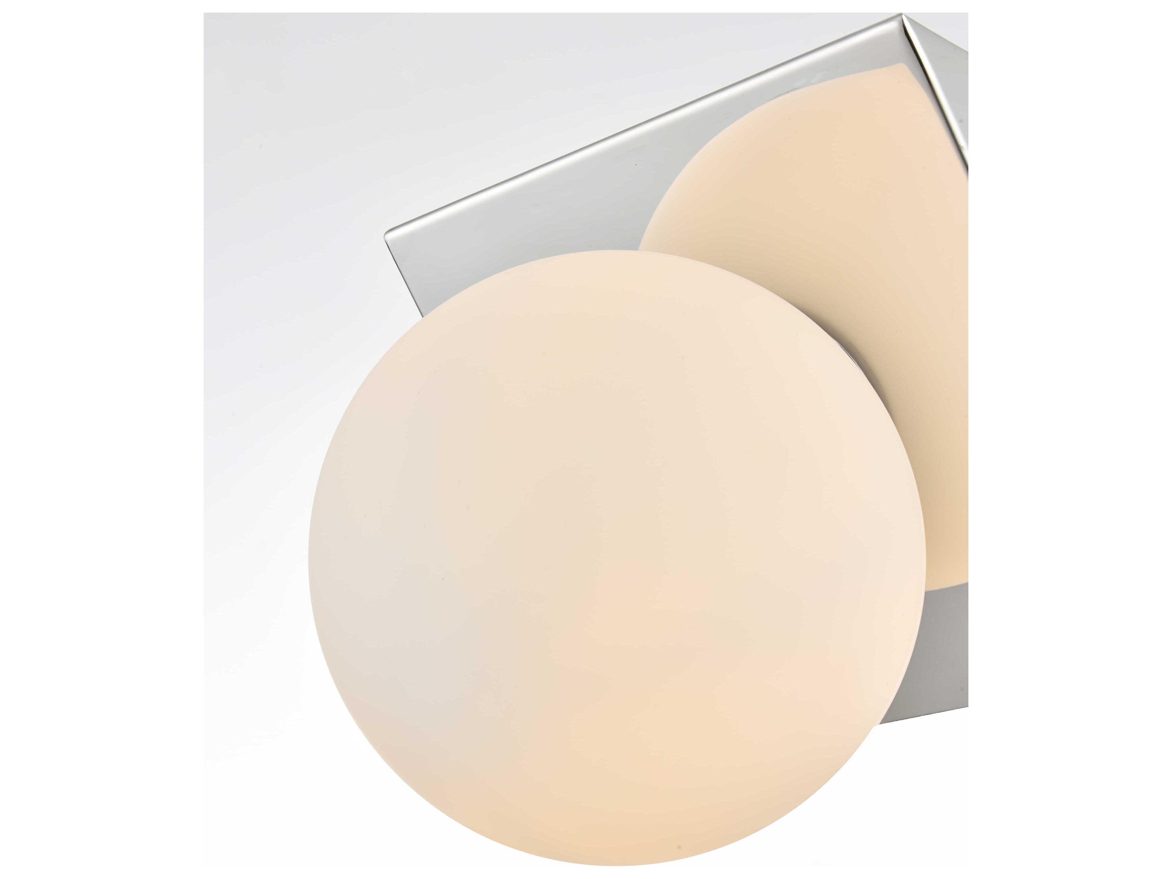 Elegant Lighting Jillian 1-Light Chrome Glass Wall Sconce