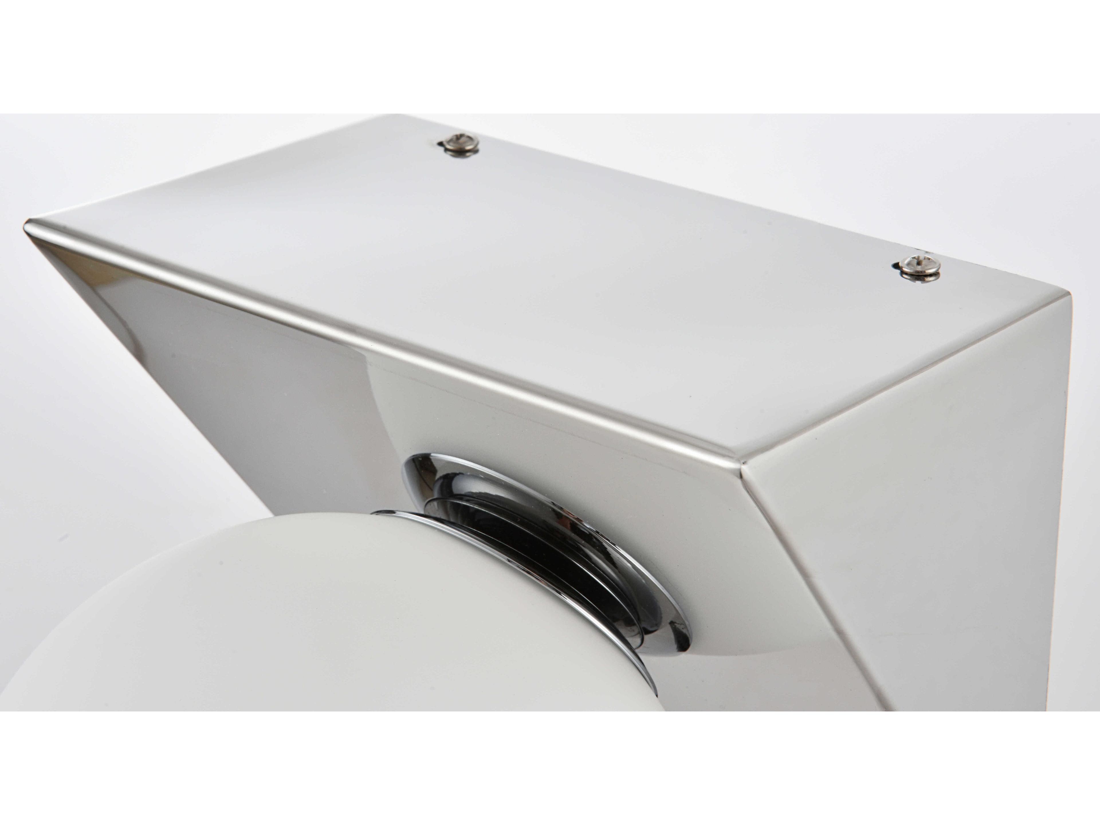 Elegant Lighting Jillian 1-Light Chrome Glass Wall Sconce