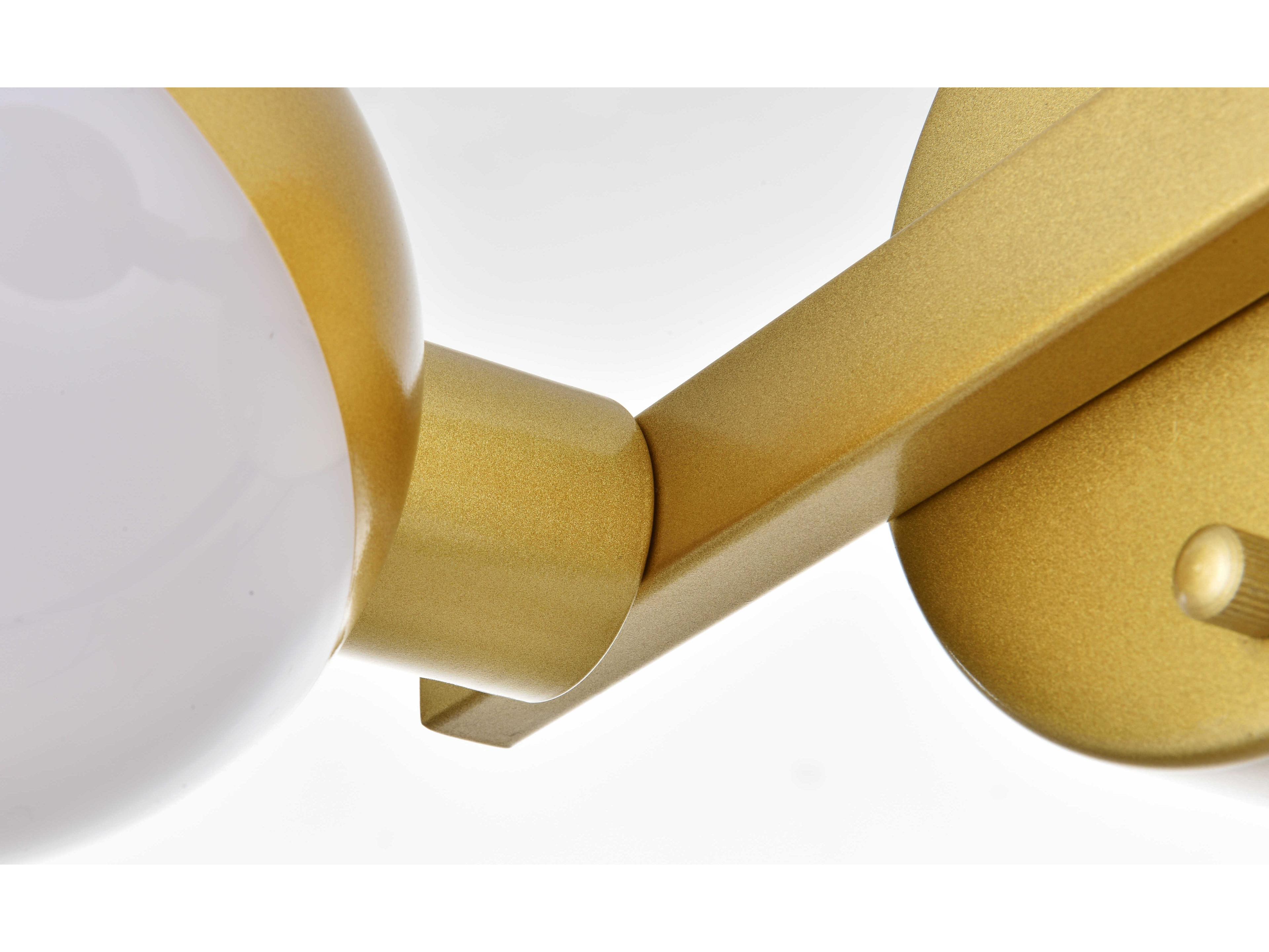 Elegant Lighting Majesty 2-Light Brass Glass Vanity Light