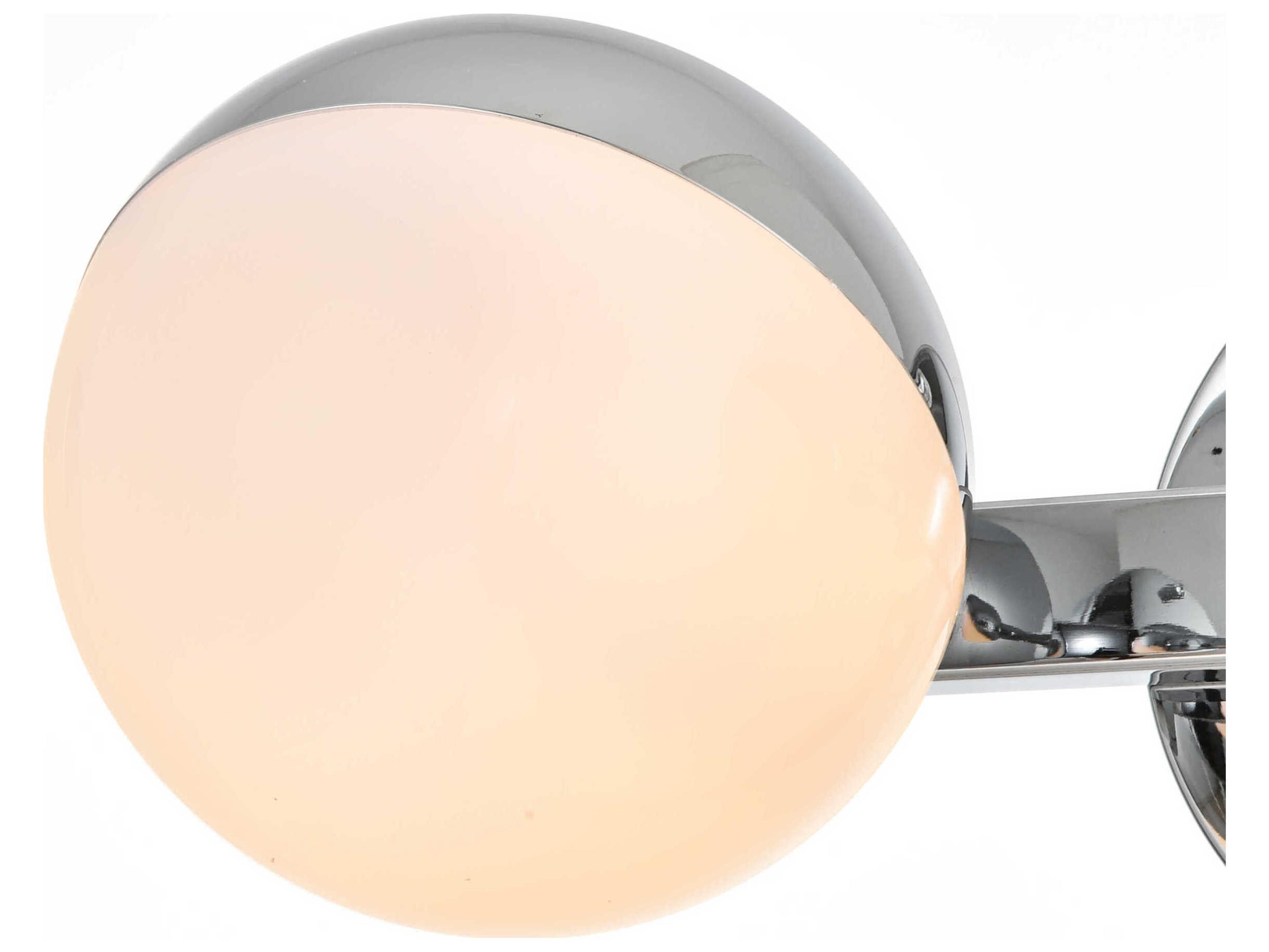 Elegant Lighting Majesty 2-Light Chrome Glass Vanity Light