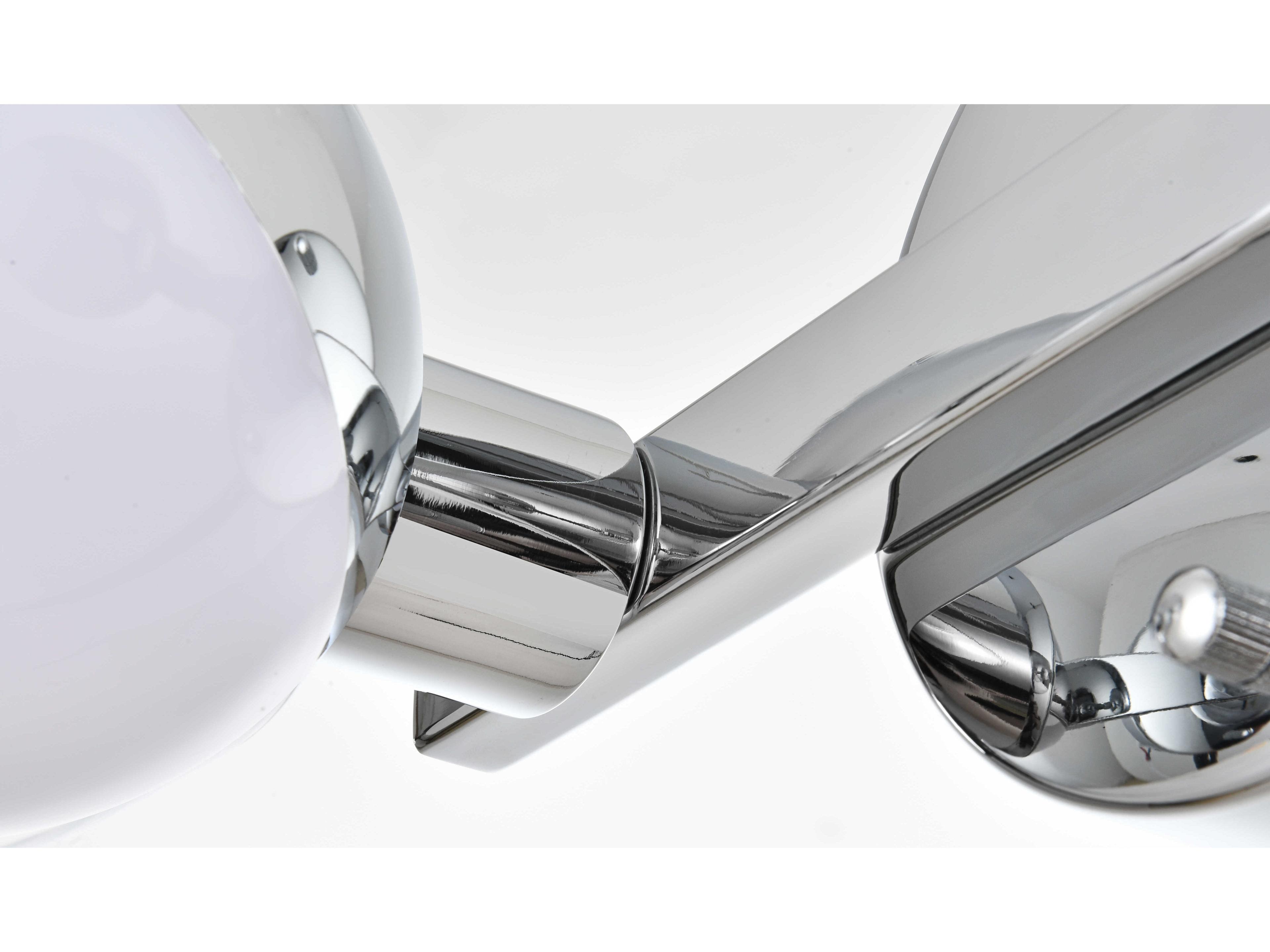 Elegant Lighting Majesty 2-Light Chrome Glass Vanity Light