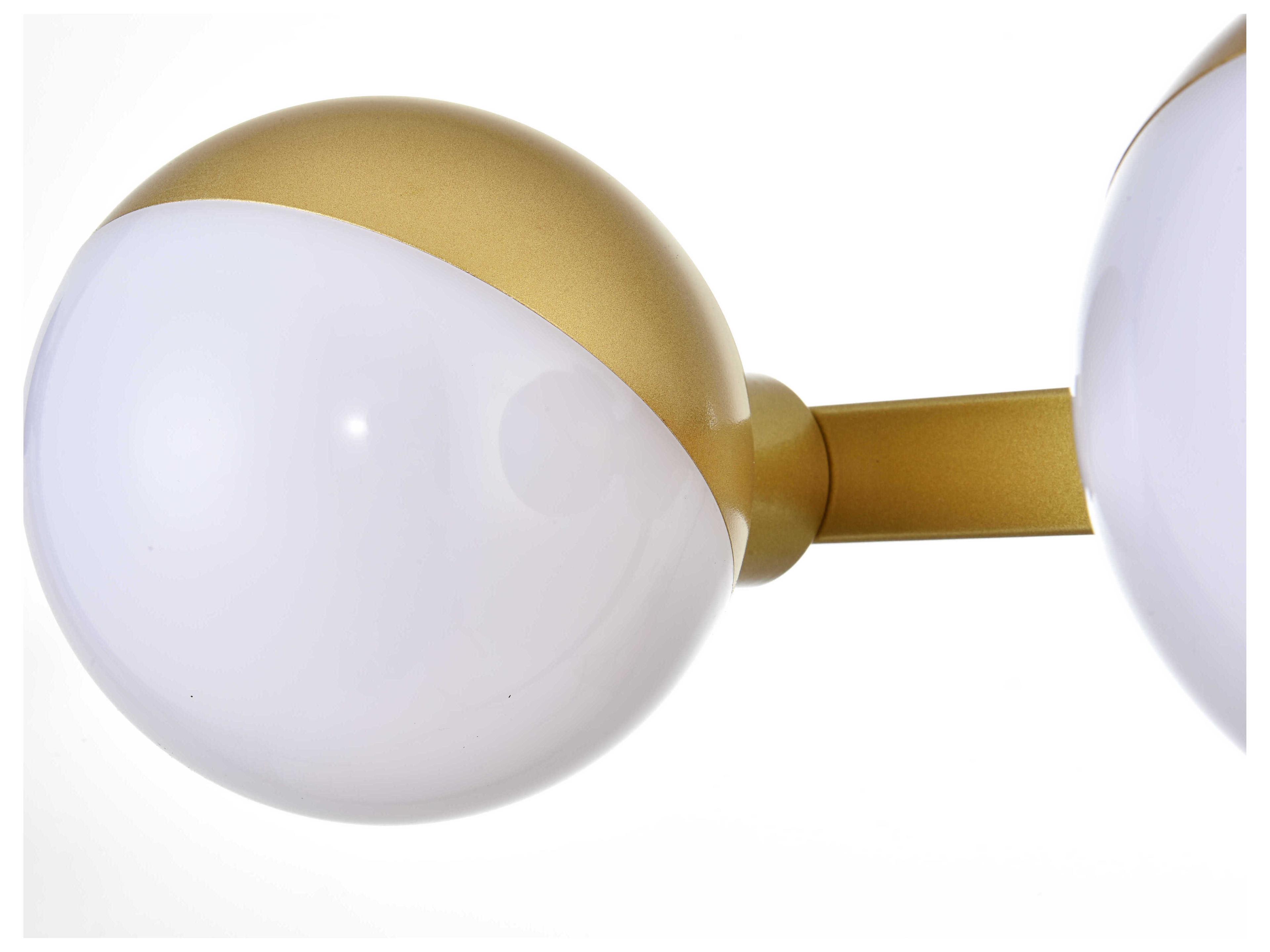 Elegant Lighting Majesty 3-Light Brass Glass Vanity Light