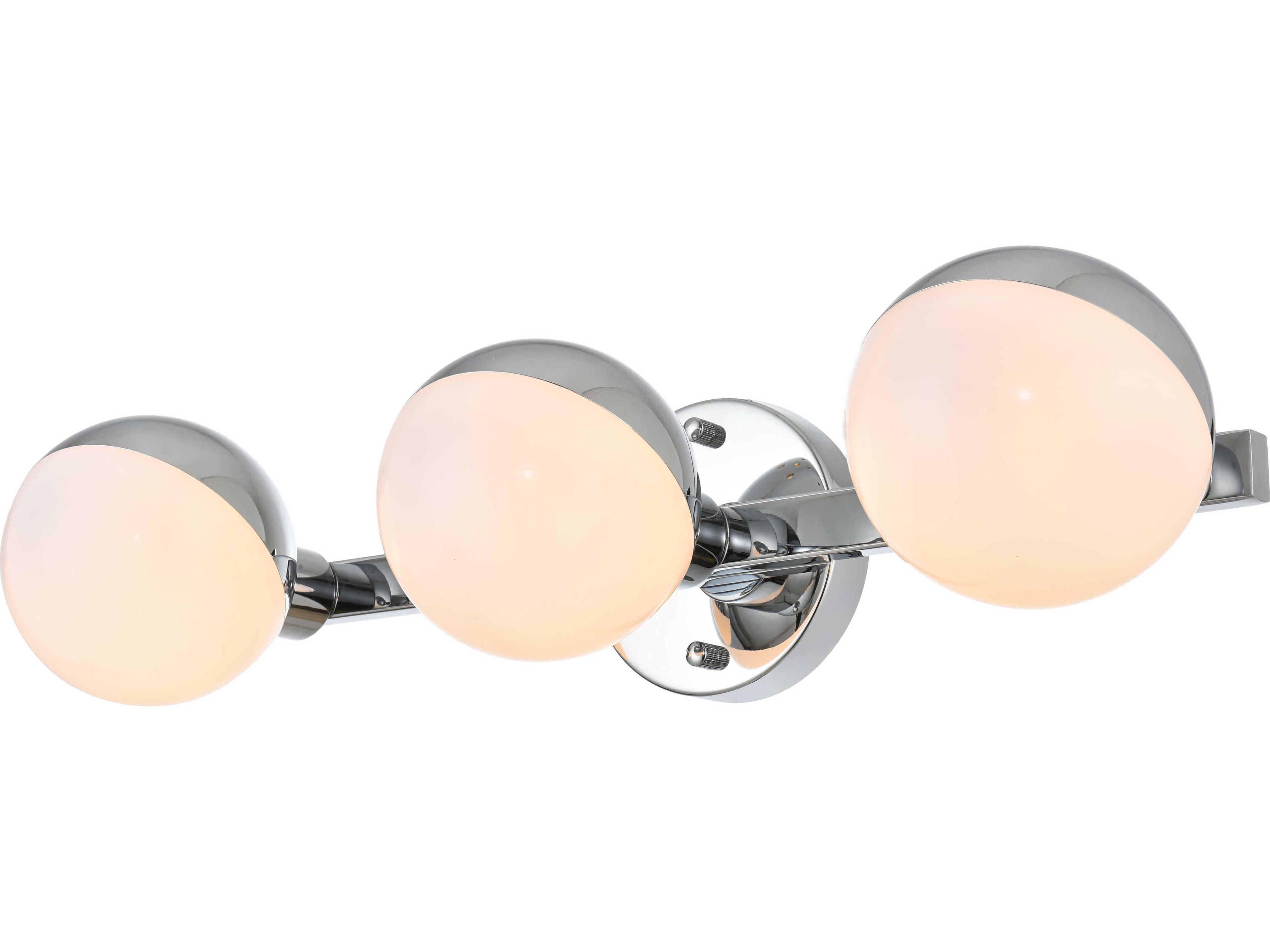 Majesty 3-Light Chrome Glass Vanity Light