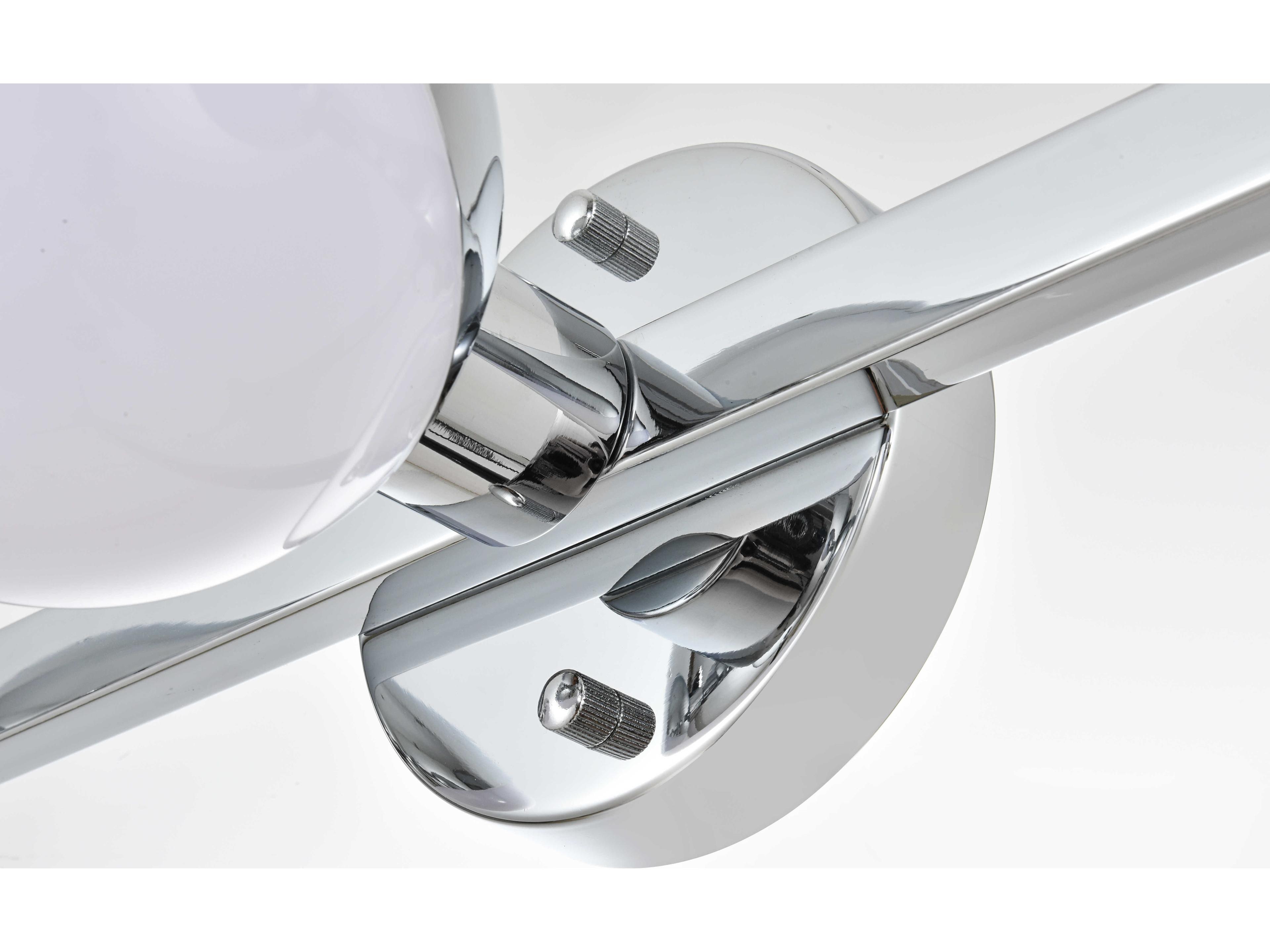 Elegant Lighting Majesty 3-Light Chrome Glass Vanity Light