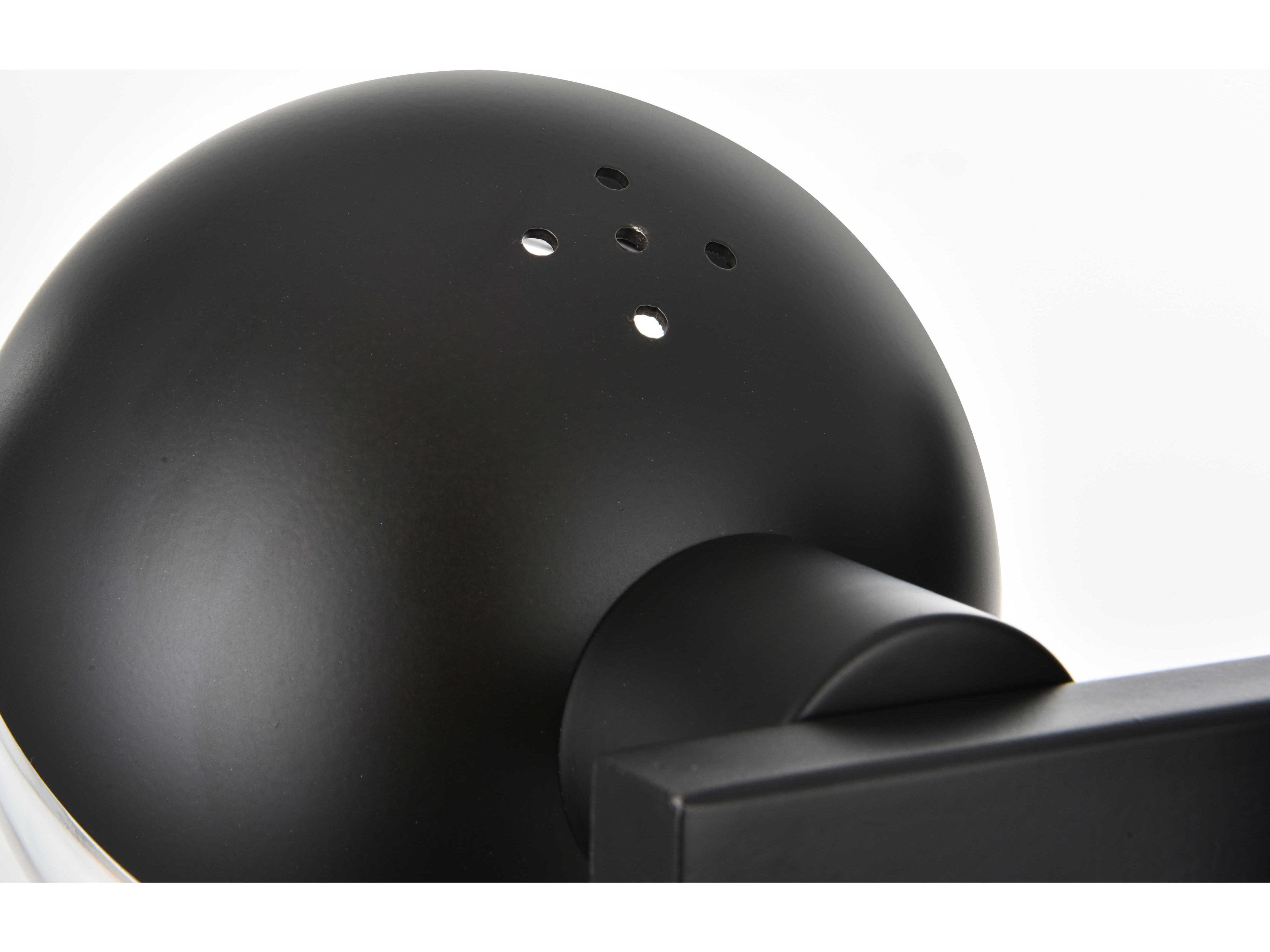 Elegant Lighting Majesty 4-Light Black Glass Vanity Light