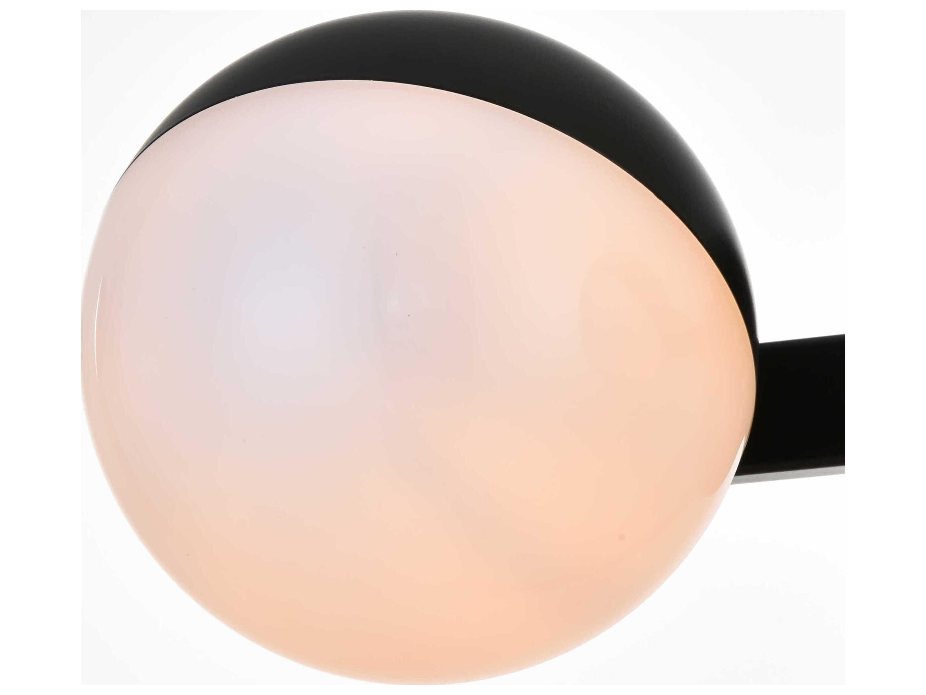 Elegant Lighting Majesty 4-Light Black Glass Vanity Light