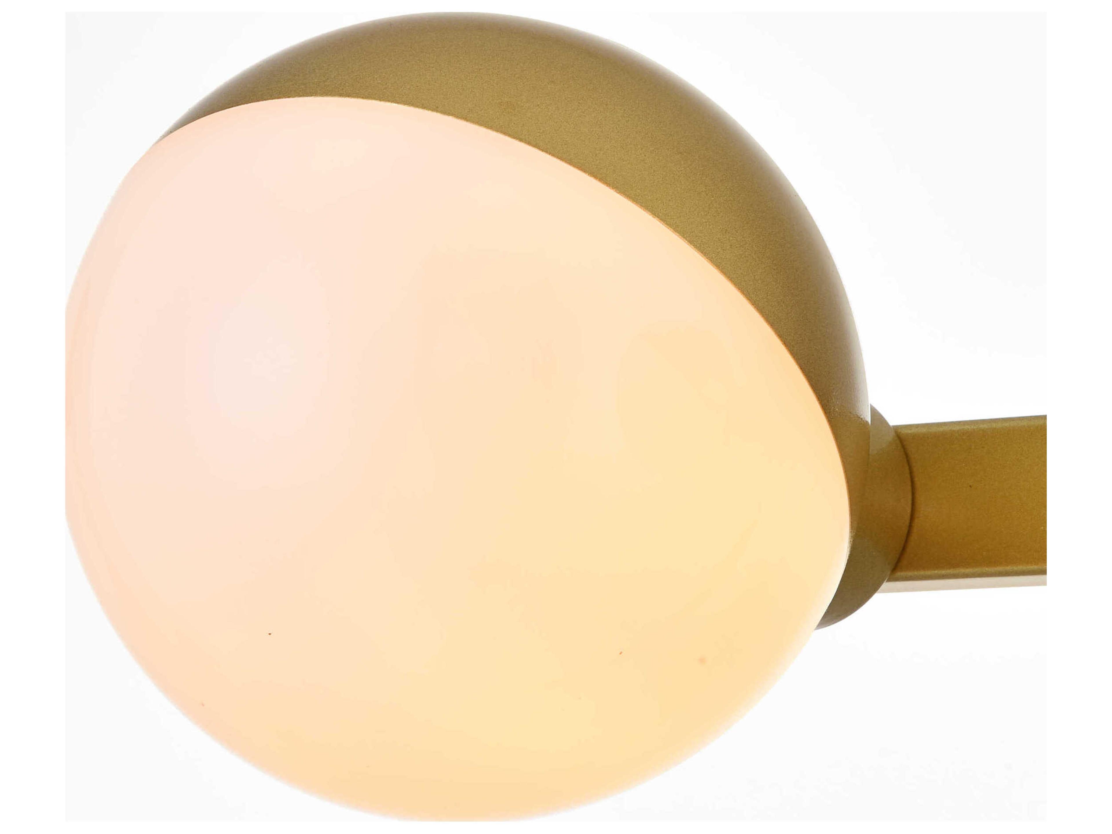 Elegant Lighting Majesty 4-Light Brass Glass Vanity Light