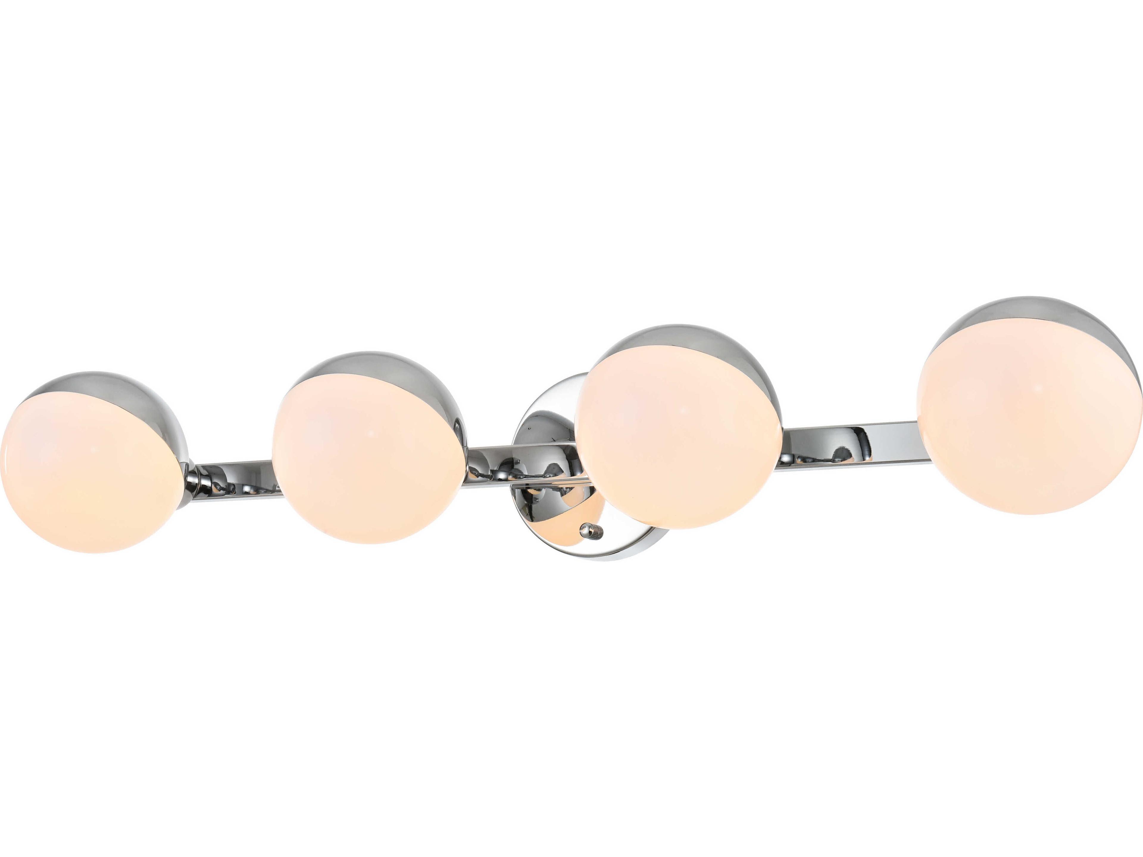 Majesty 4-Light Chrome Glass Vanity Light