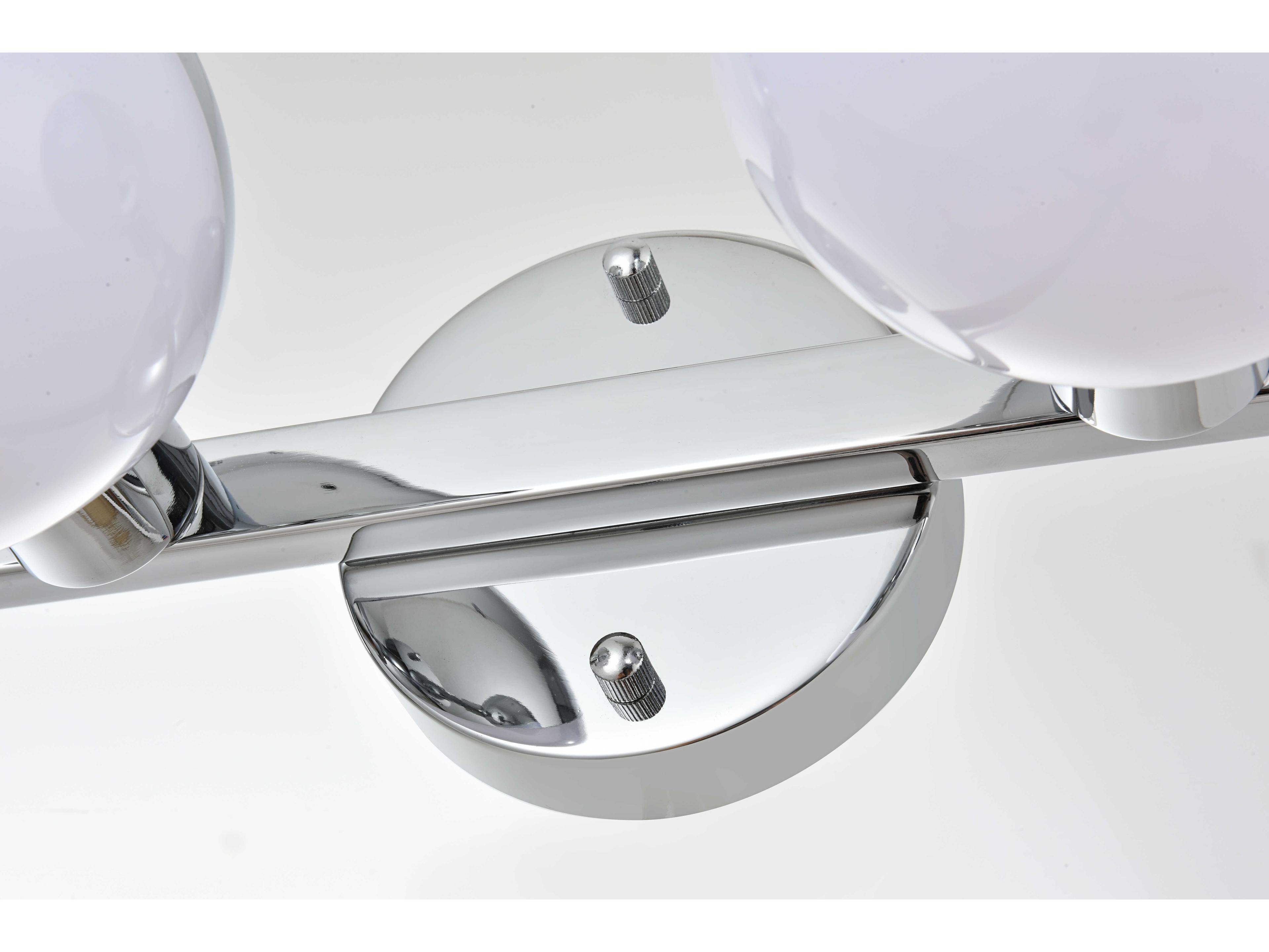 Elegant Lighting Majesty 4-Light Chrome Glass Vanity Light