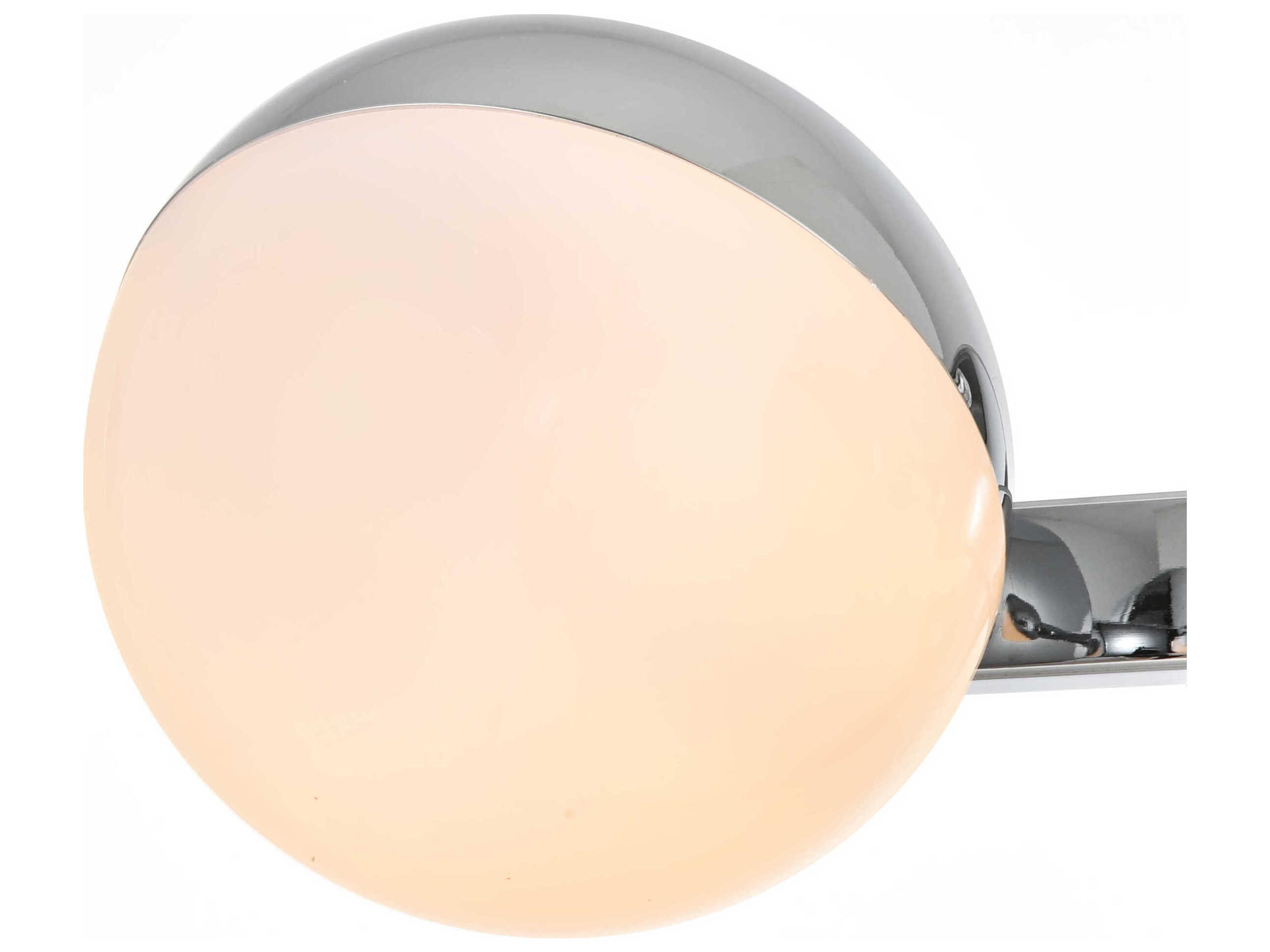 Elegant Lighting Majesty 4-Light Chrome Glass Vanity Light