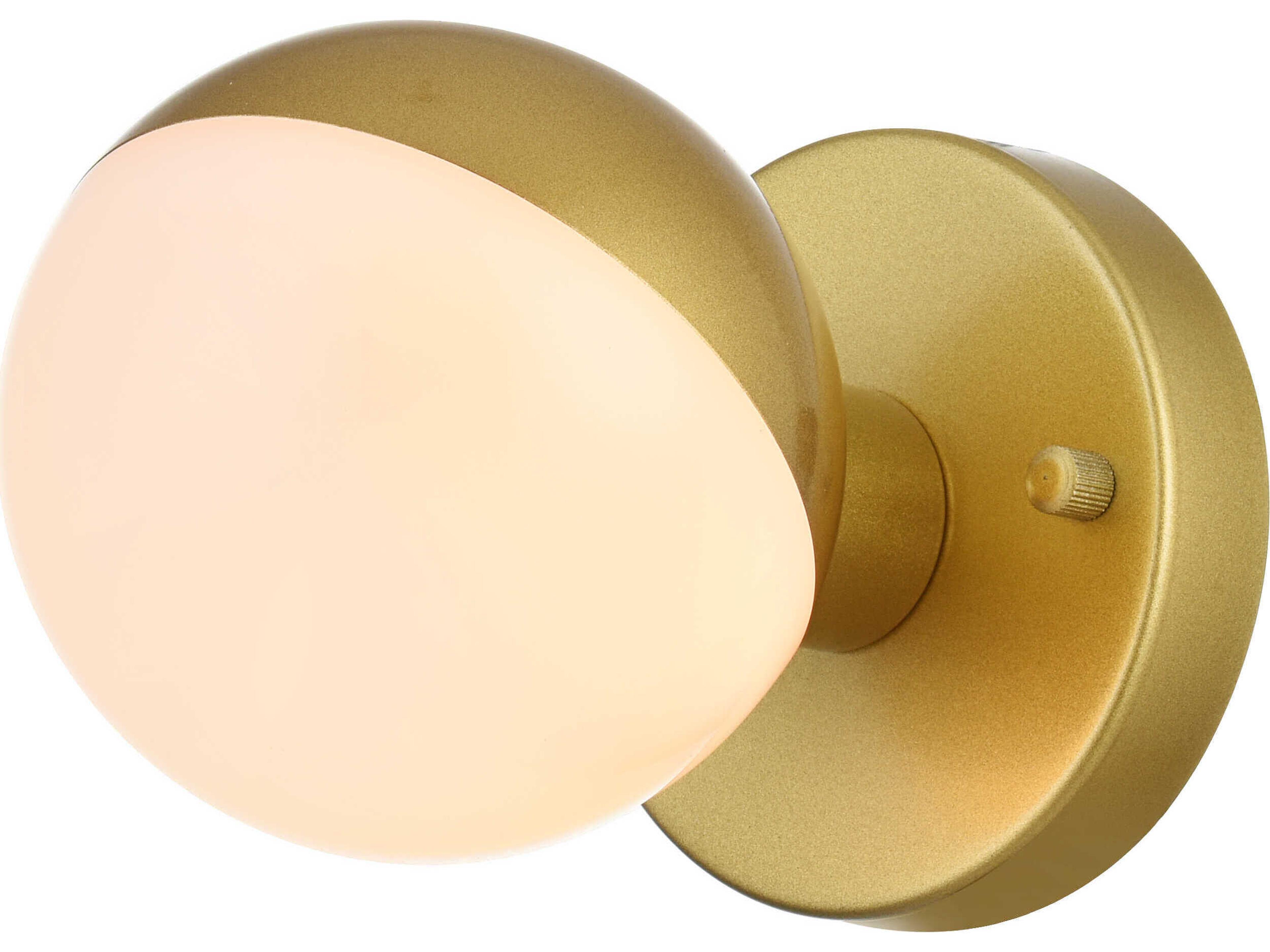 Majesty 1-Light Brass Glass Wall Sconce