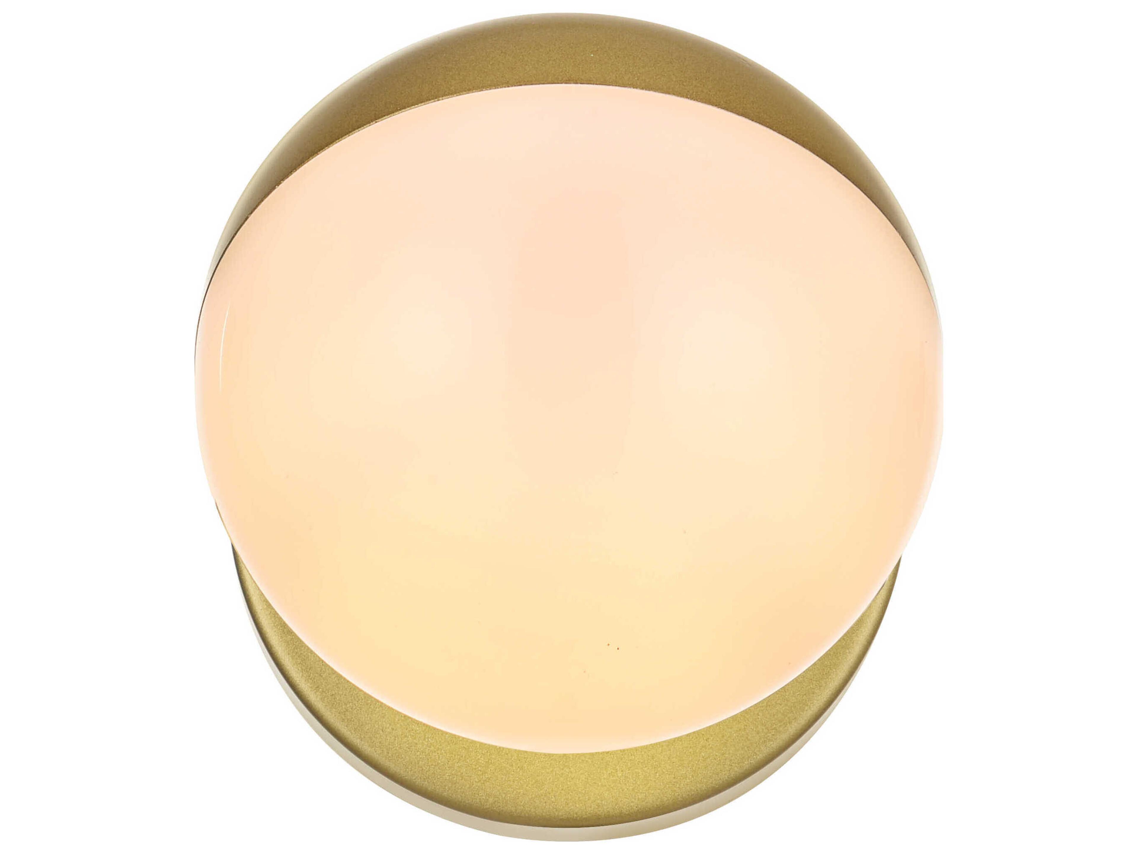 Elegant Lighting Majesty 1-Light Brass Glass Wall Sconce