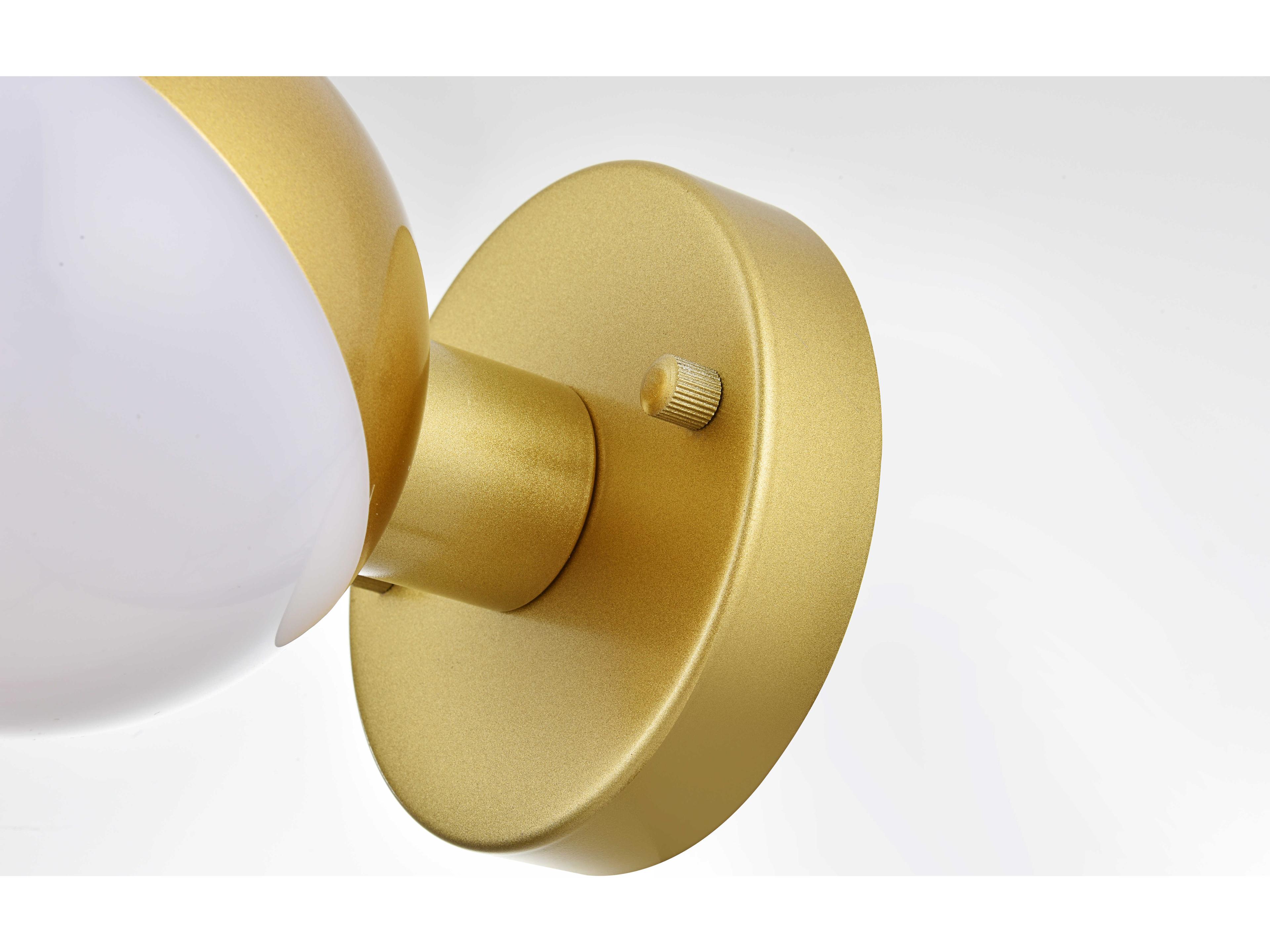 Elegant Lighting Majesty 1-Light Brass Glass Wall Sconce