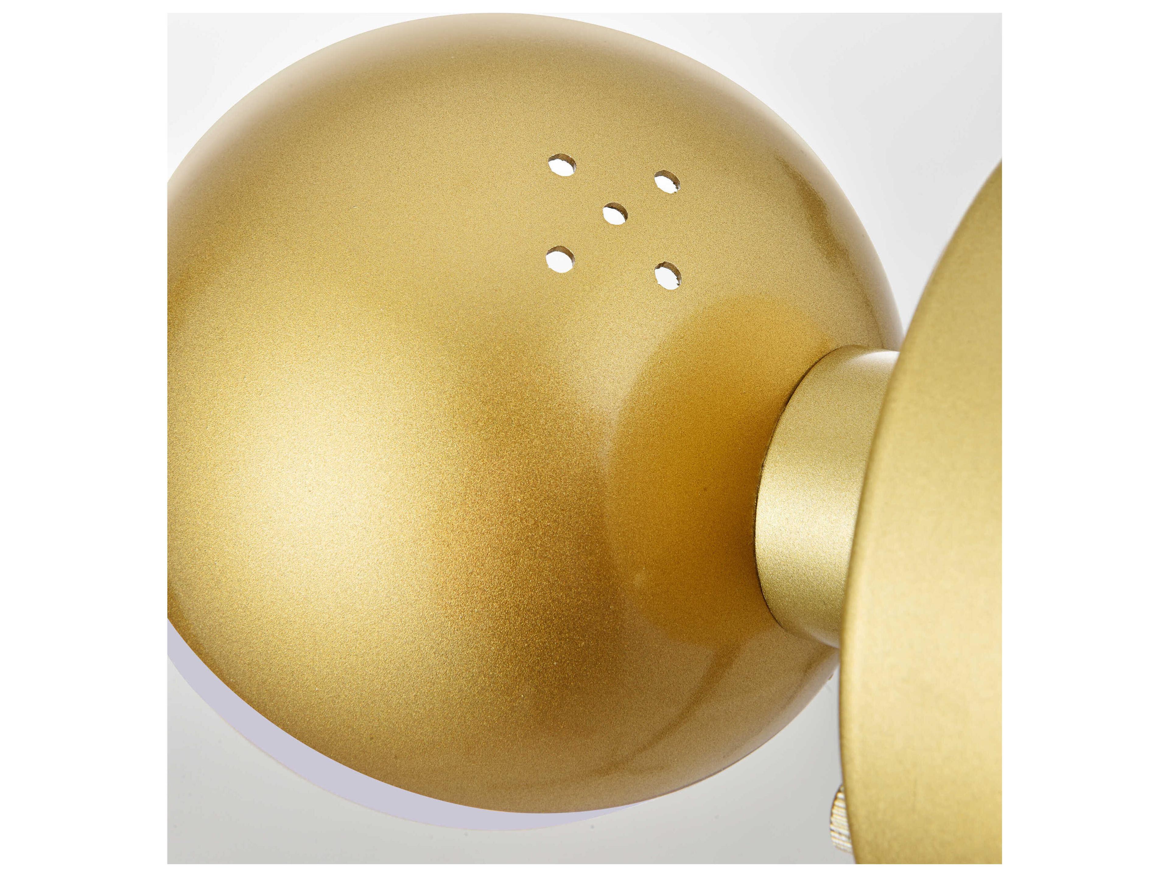 Elegant Lighting Majesty 1-Light Brass Glass Wall Sconce