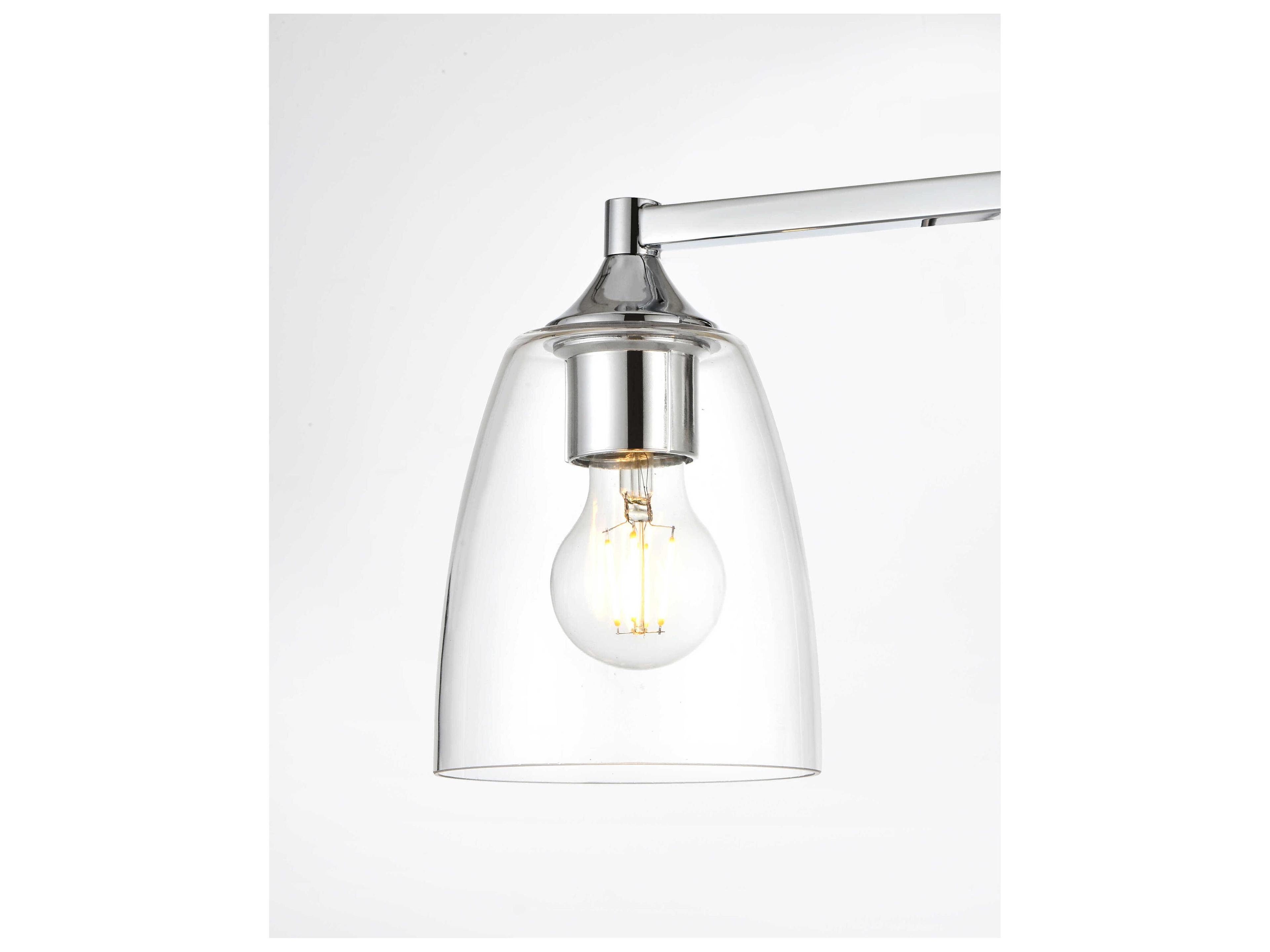 Elegant Lighting Gianni 4-Light Chrome Glass Vanity Light