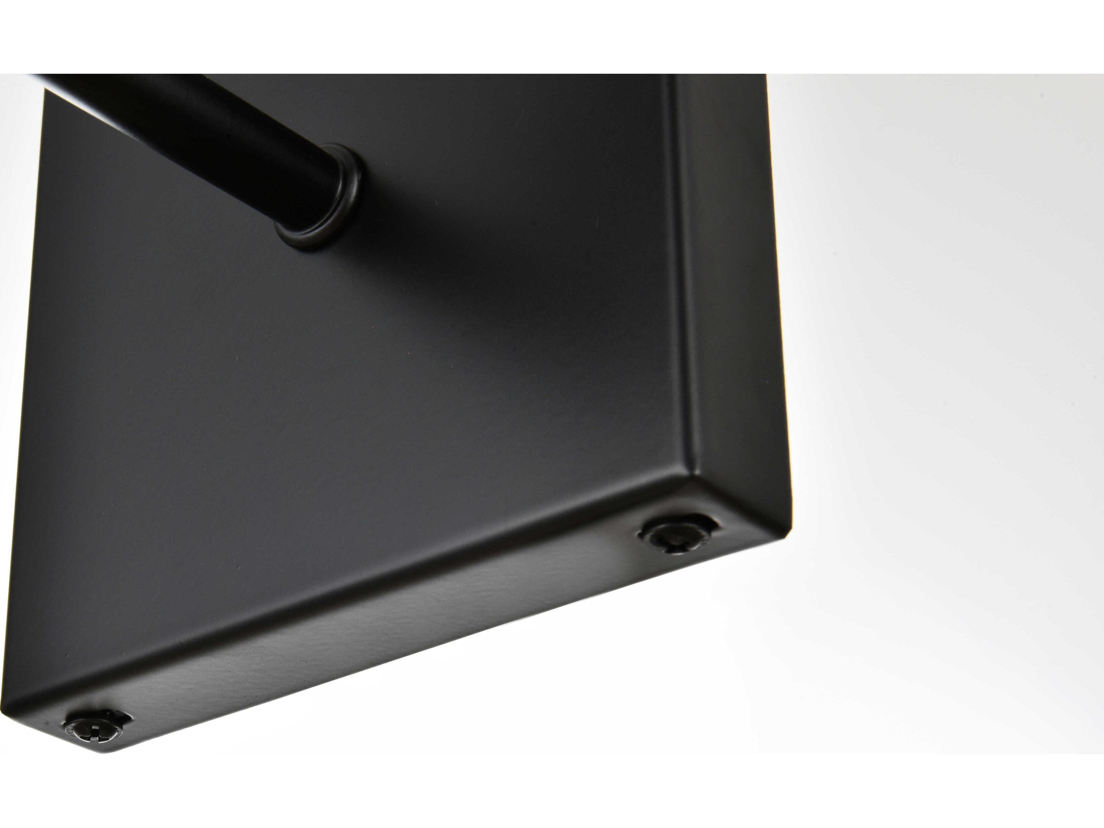 Elegant Lighting Gianni 1-Light Black Glass Wall Sconce