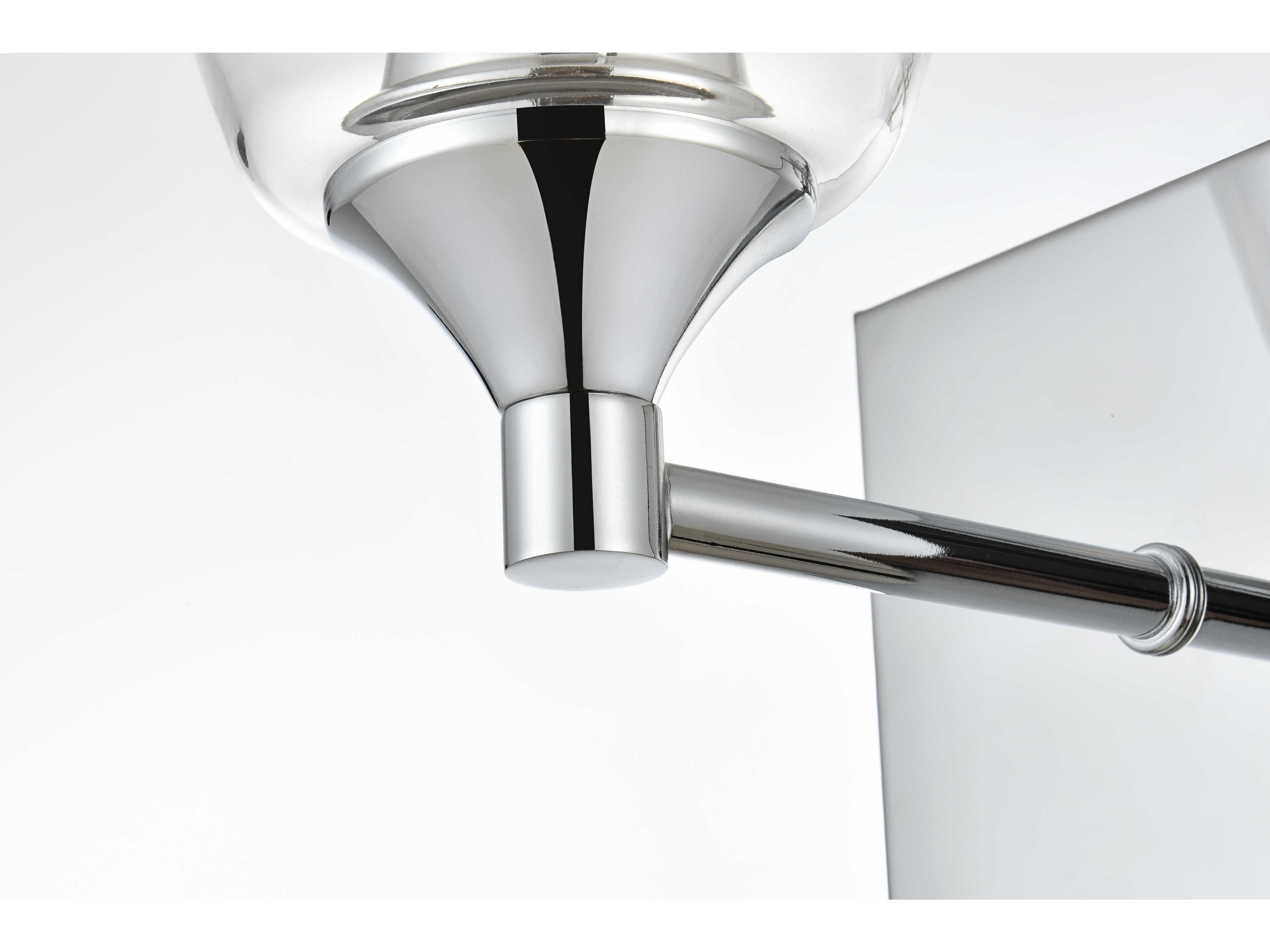 Elegant Lighting Gianni 1-Light Chrome Glass Wall Sconce