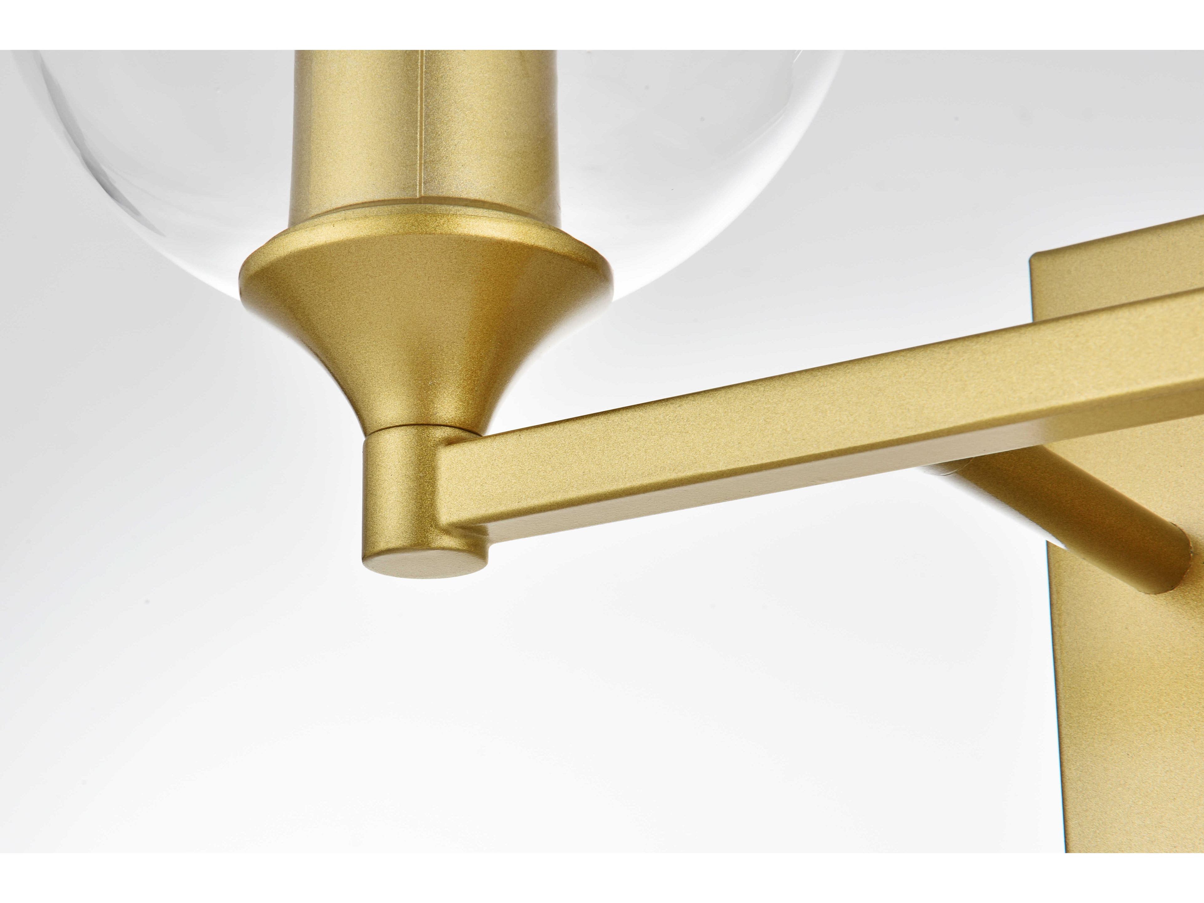 Elegant Lighting Foster 2-Light Brass Glass Vanity Light