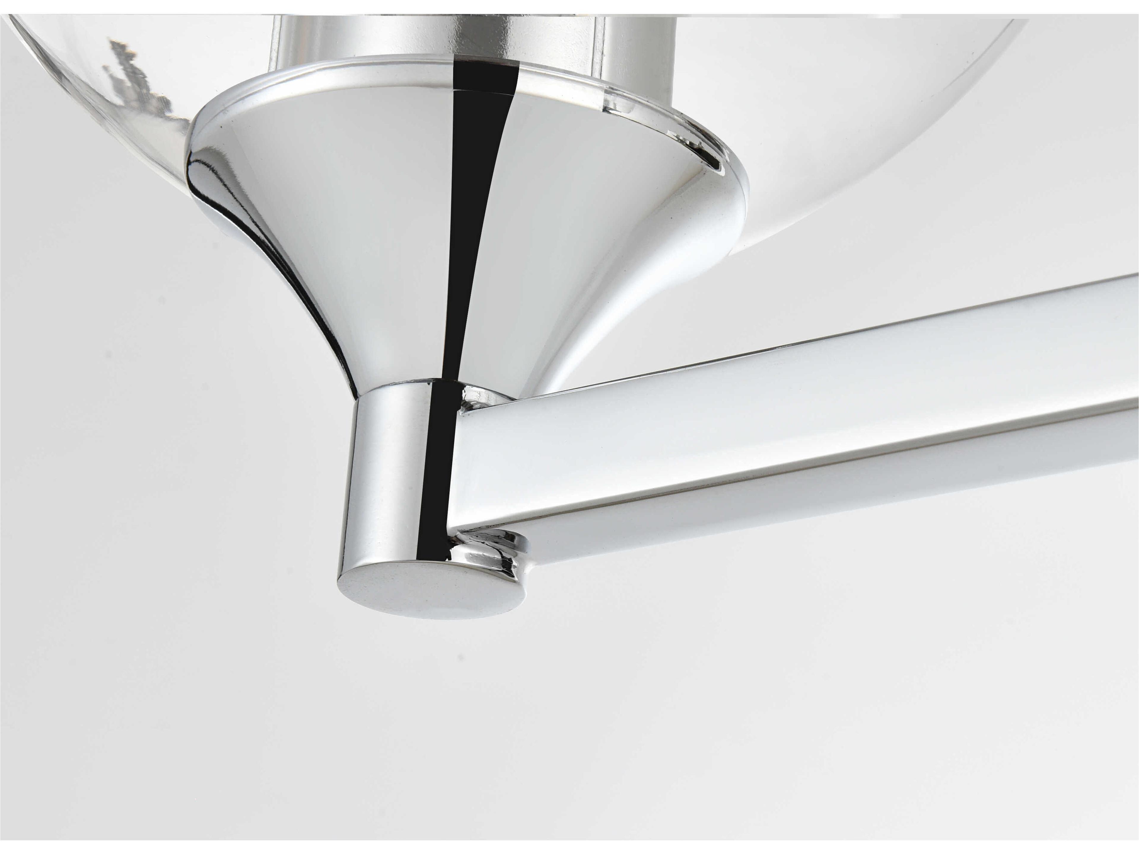 Elegant Lighting Foster 2-Light Chrome Glass Vanity Light