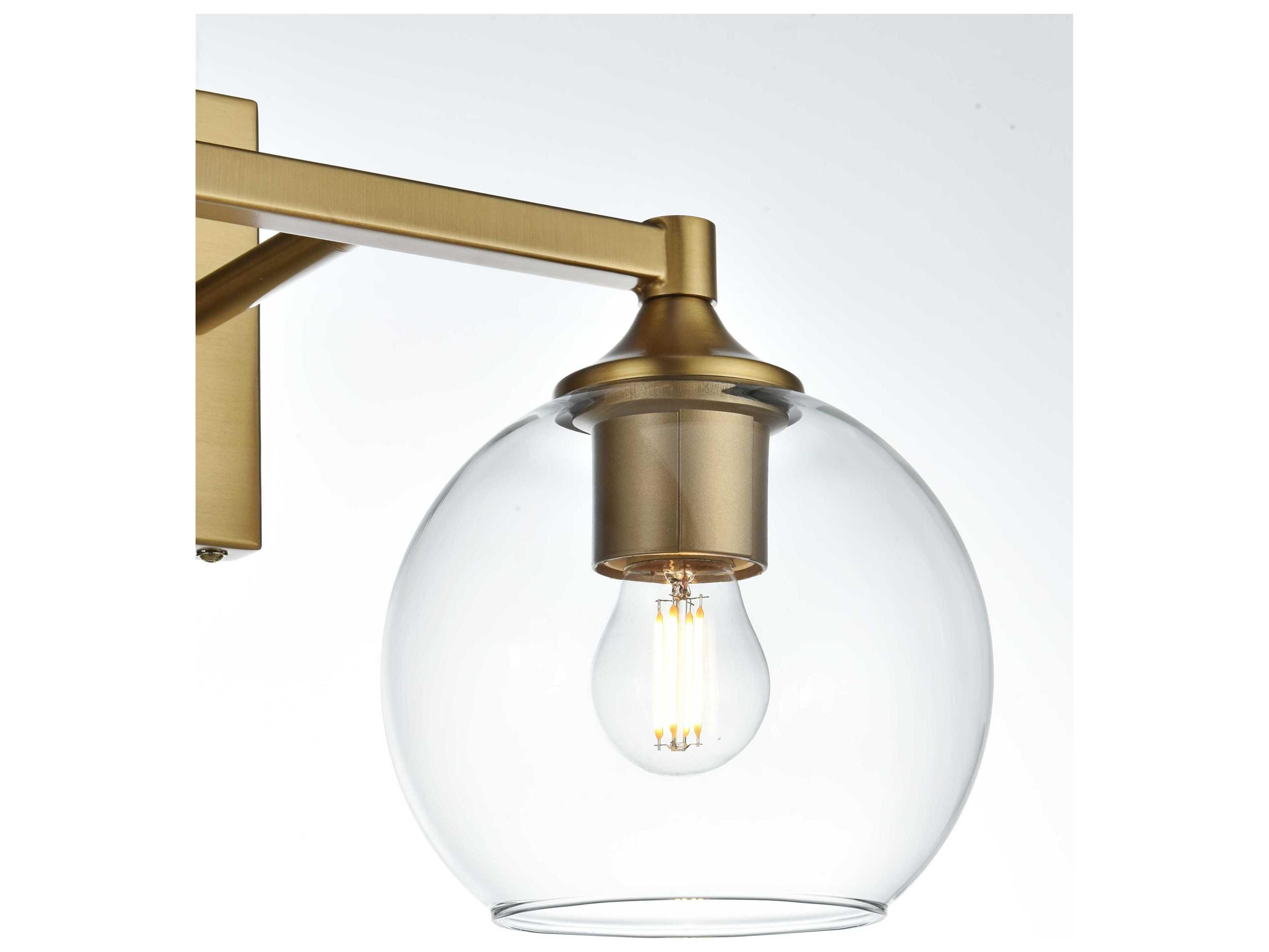 Elegant Lighting Eero 2-Light Satin Gold Vanity Light