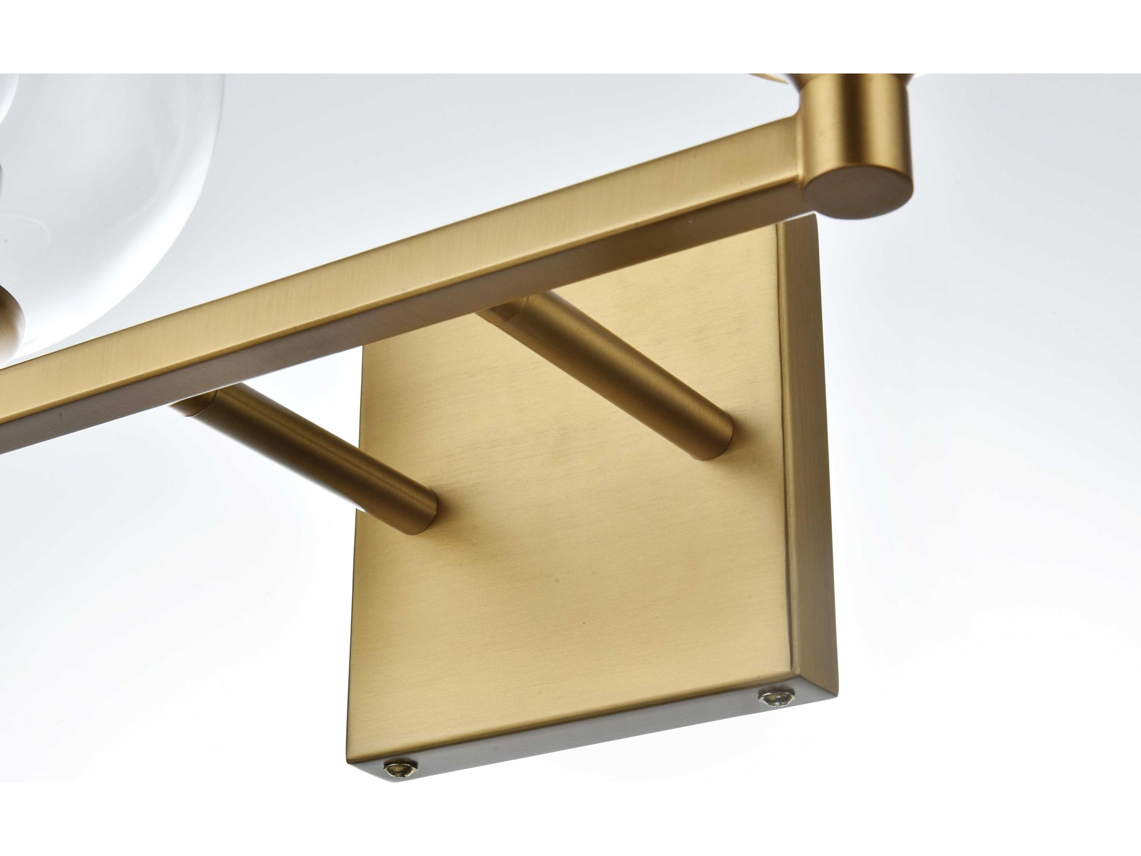 Elegant Lighting Eero 2-Light Satin Gold Vanity Light