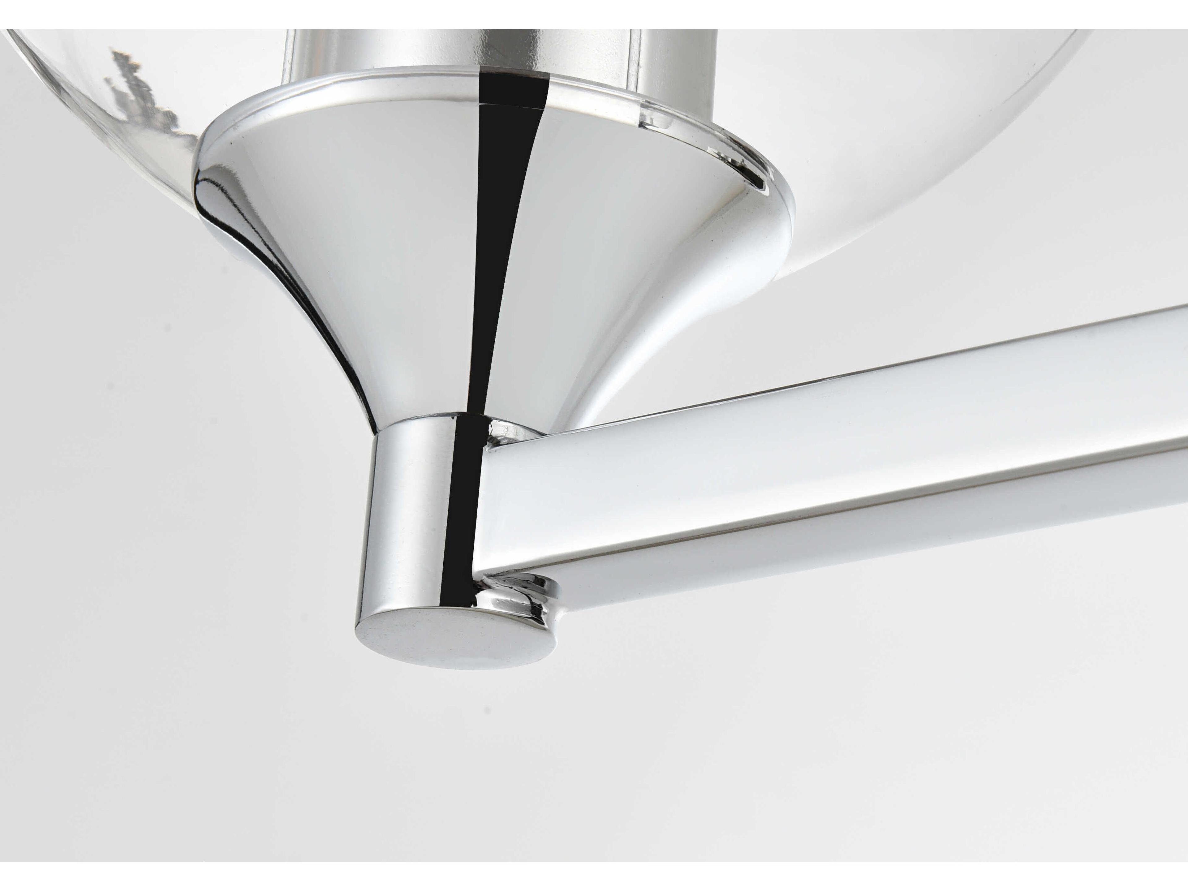 Elegant Lighting Foster 3-Light Chrome Glass Vanity Light