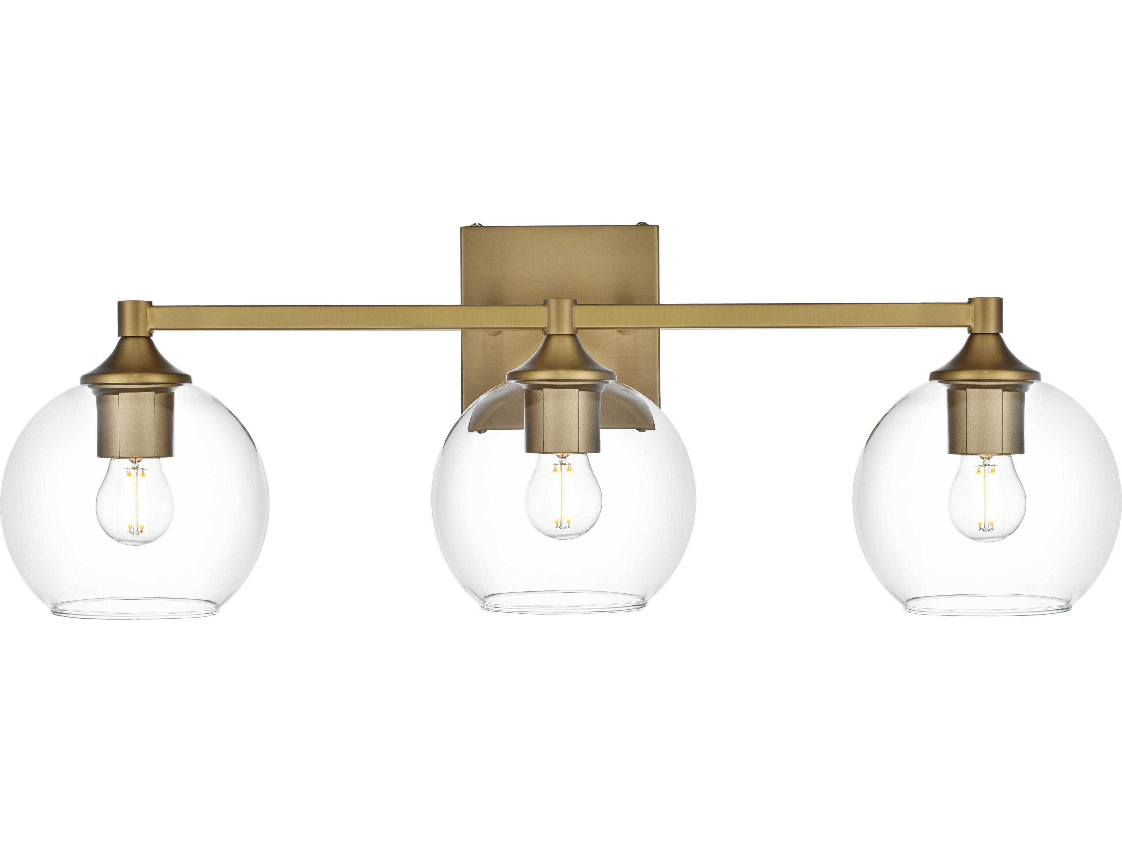 Elegant Lighting Eero 3-Light Satin Gold Vanity Light