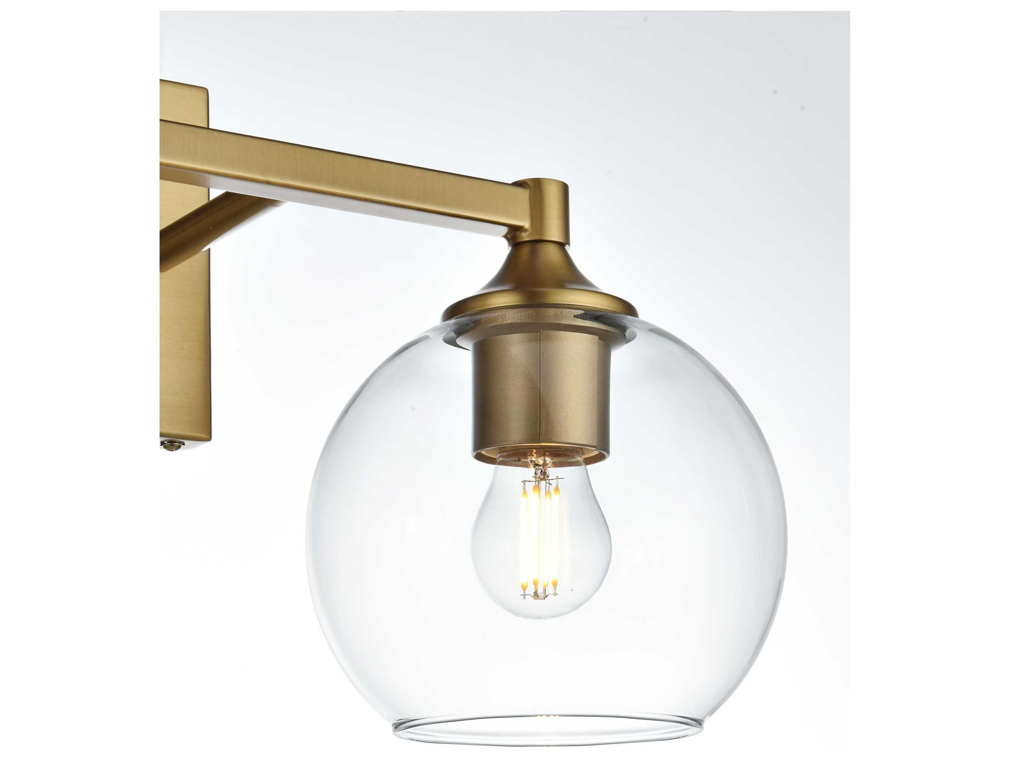 Elegant Lighting Eero 3-Light Satin Gold Vanity Light