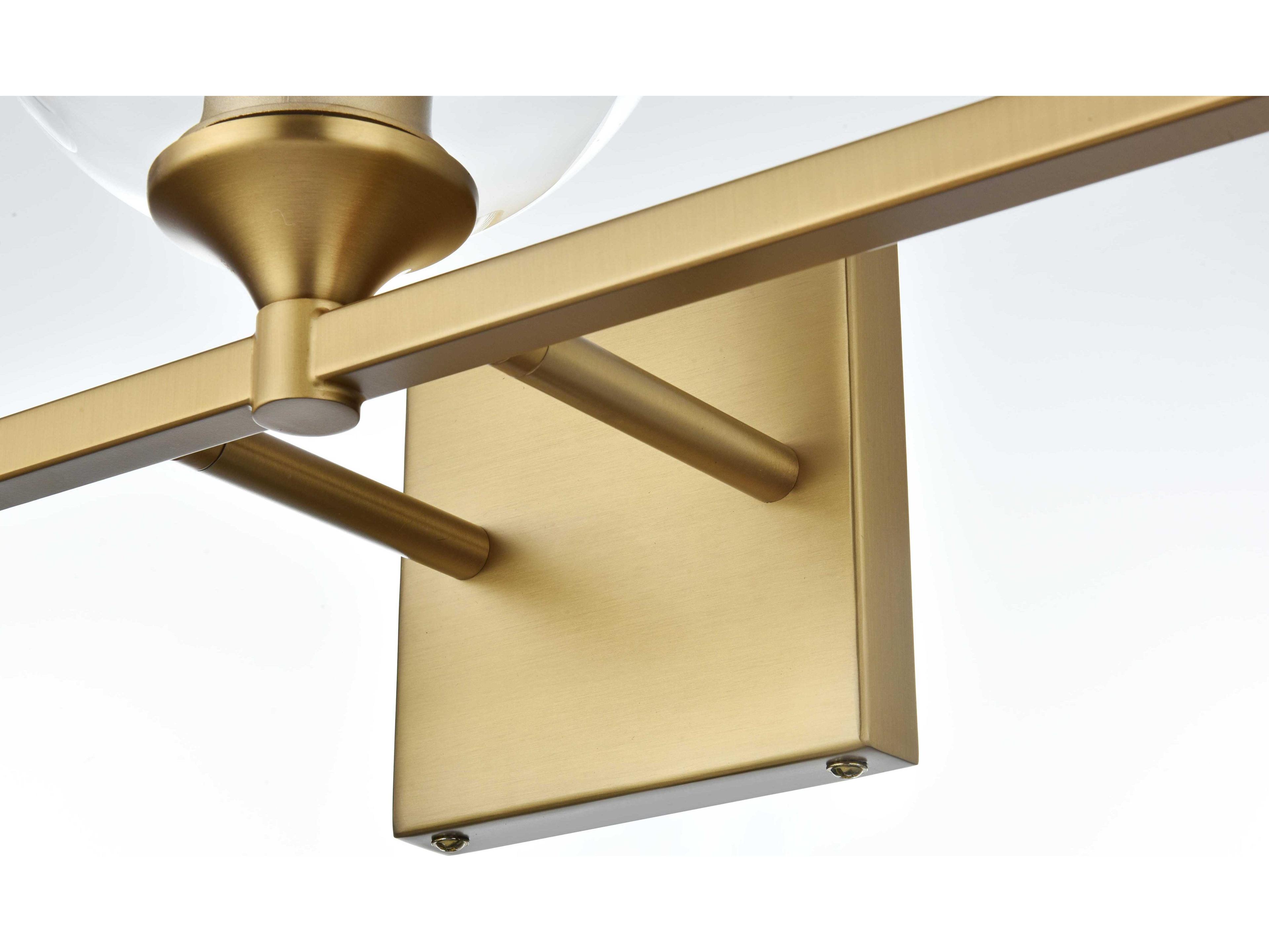 Elegant Lighting Eero 3-Light Satin Gold Vanity Light