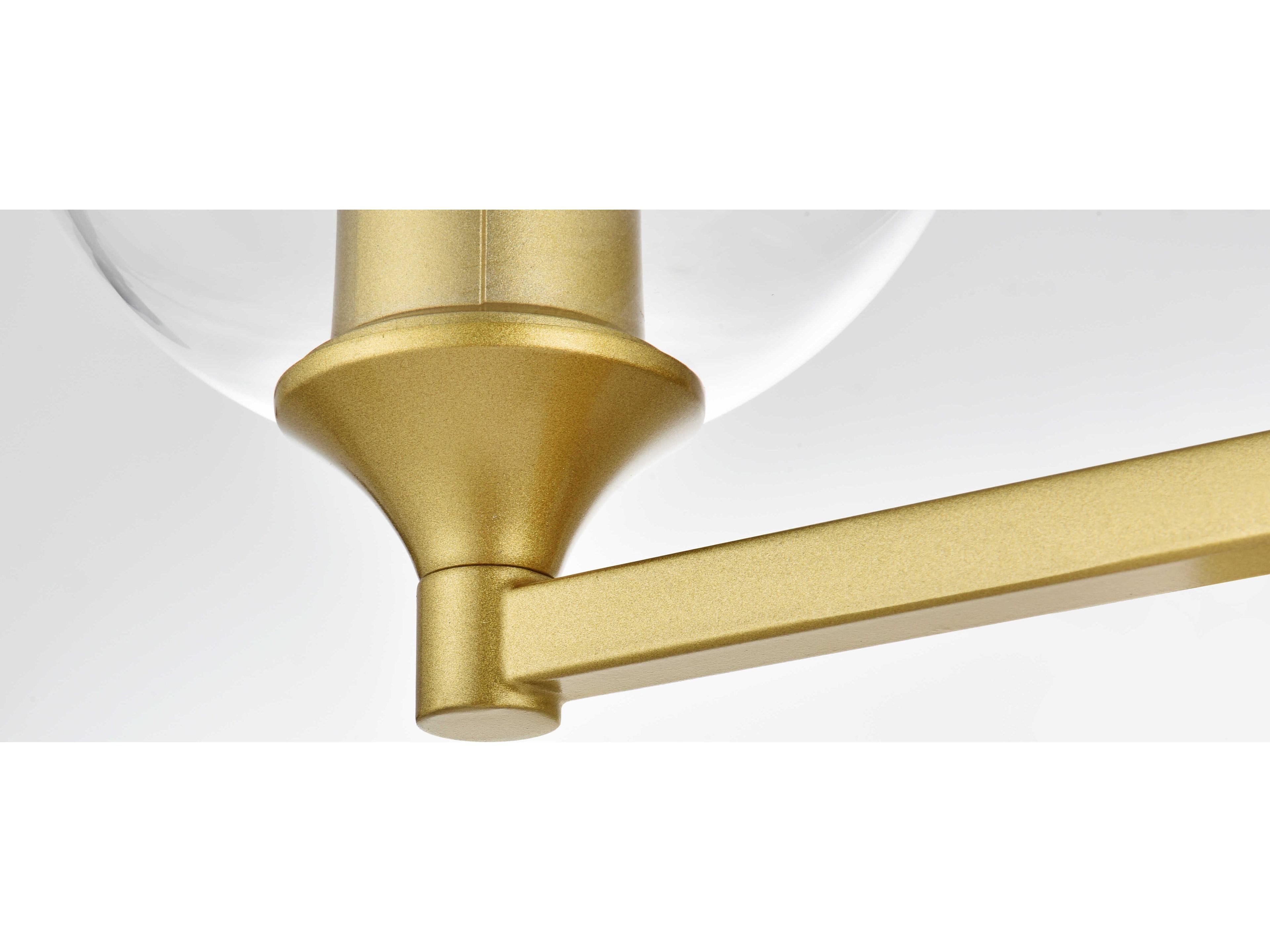 Elegant Lighting Foster 4-Light Brass Glass Vanity Light