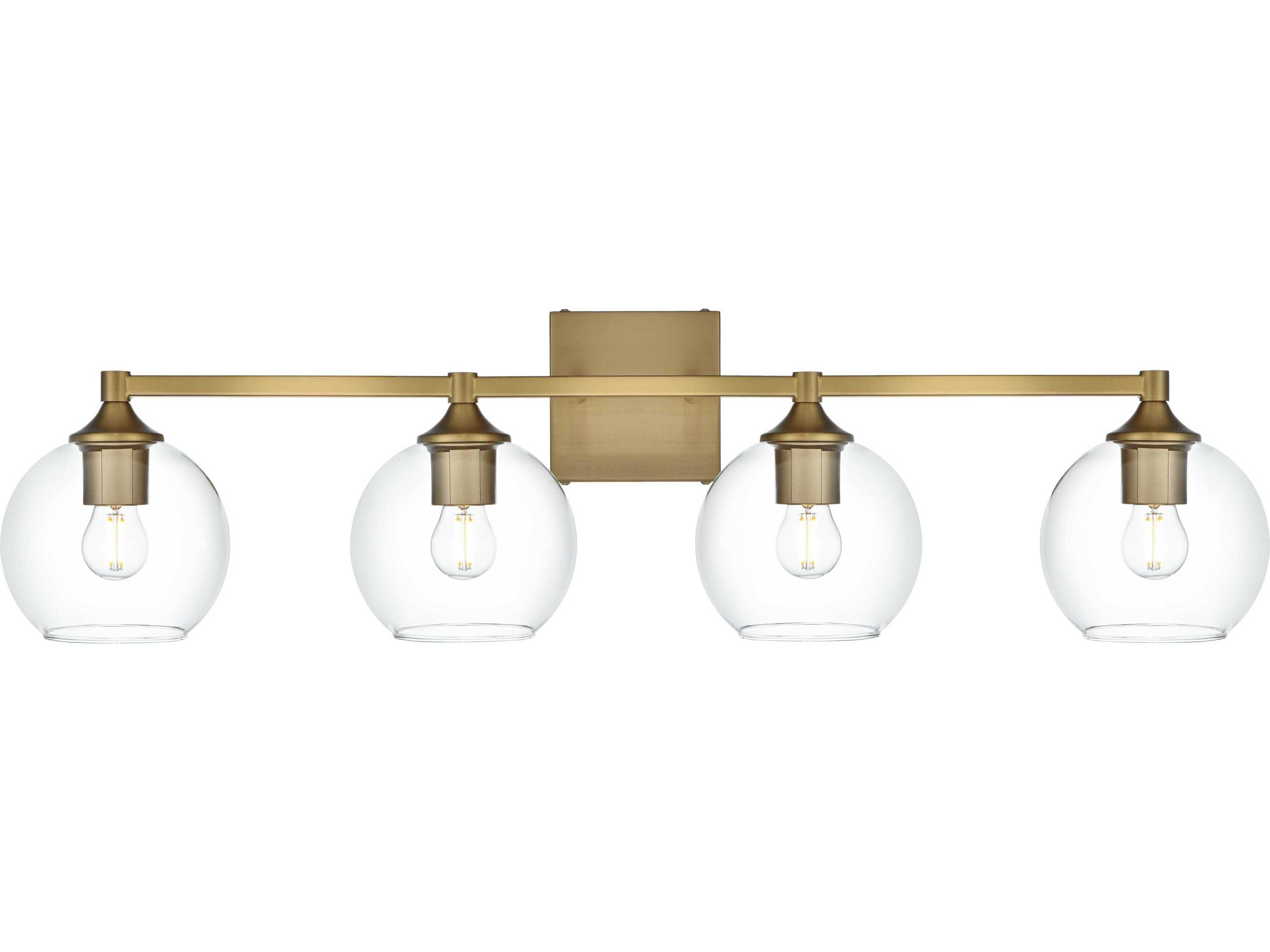 Elegant Lighting Eero 4-Light Satin Gold Vanity Light