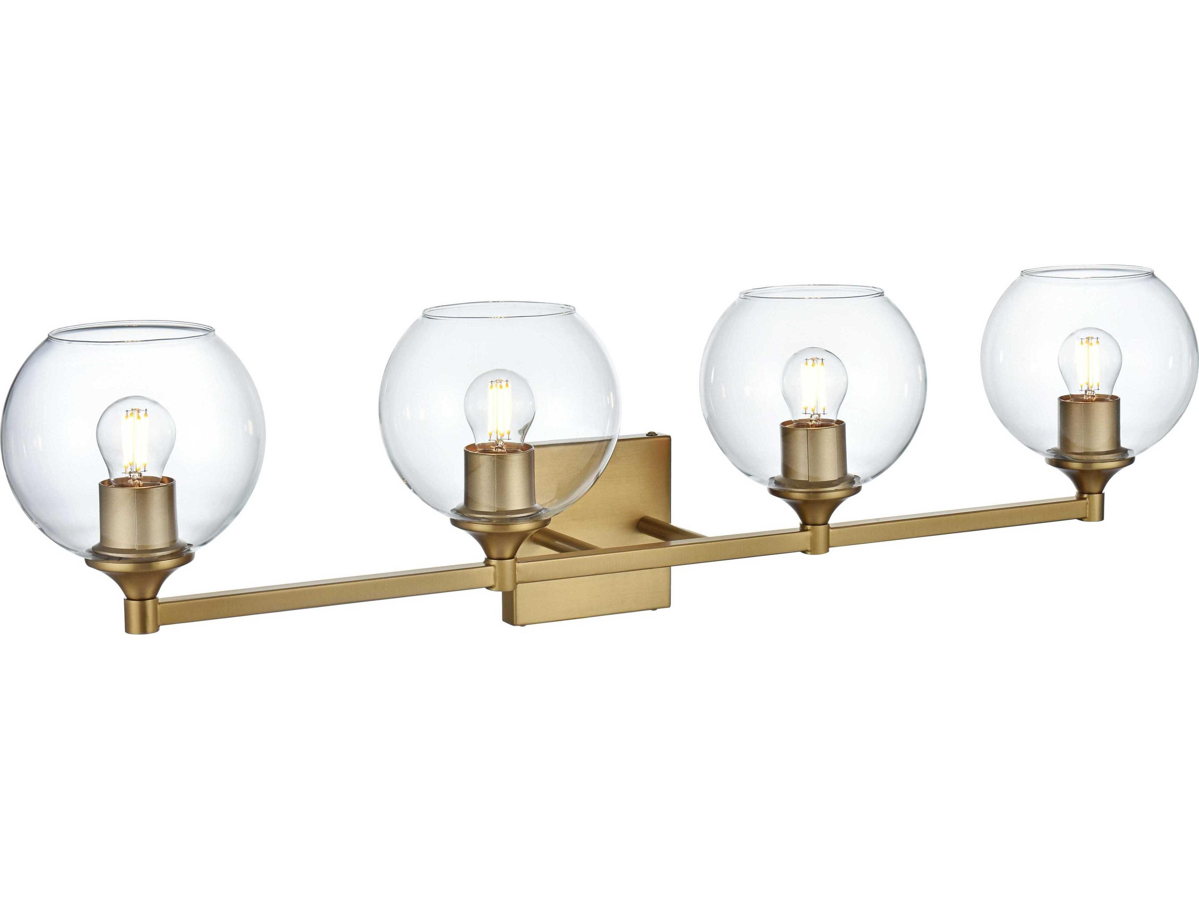 Elegant Lighting Eero 4-Light Satin Gold Vanity Light