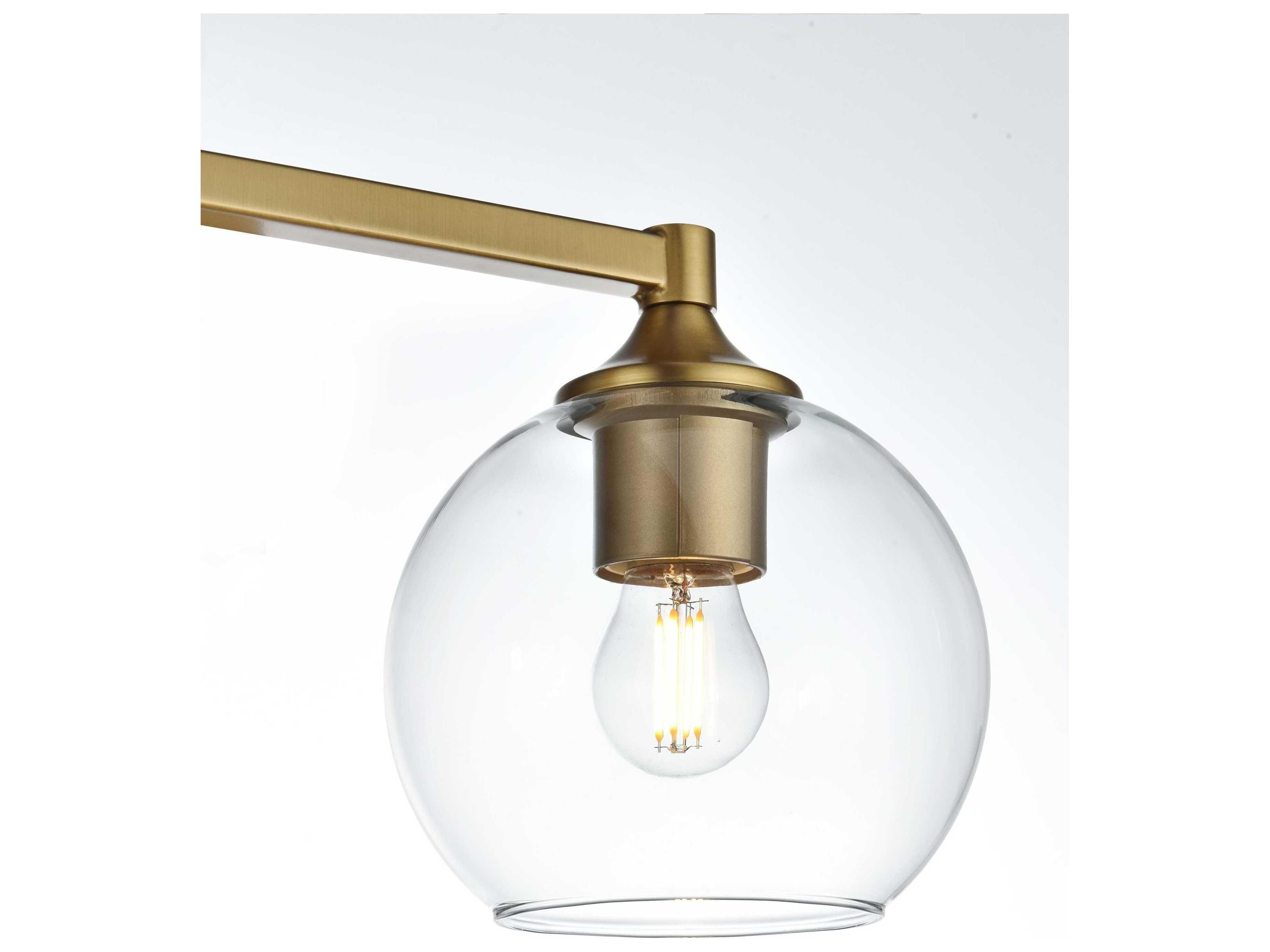 Elegant Lighting Eero 4-Light Satin Gold Vanity Light