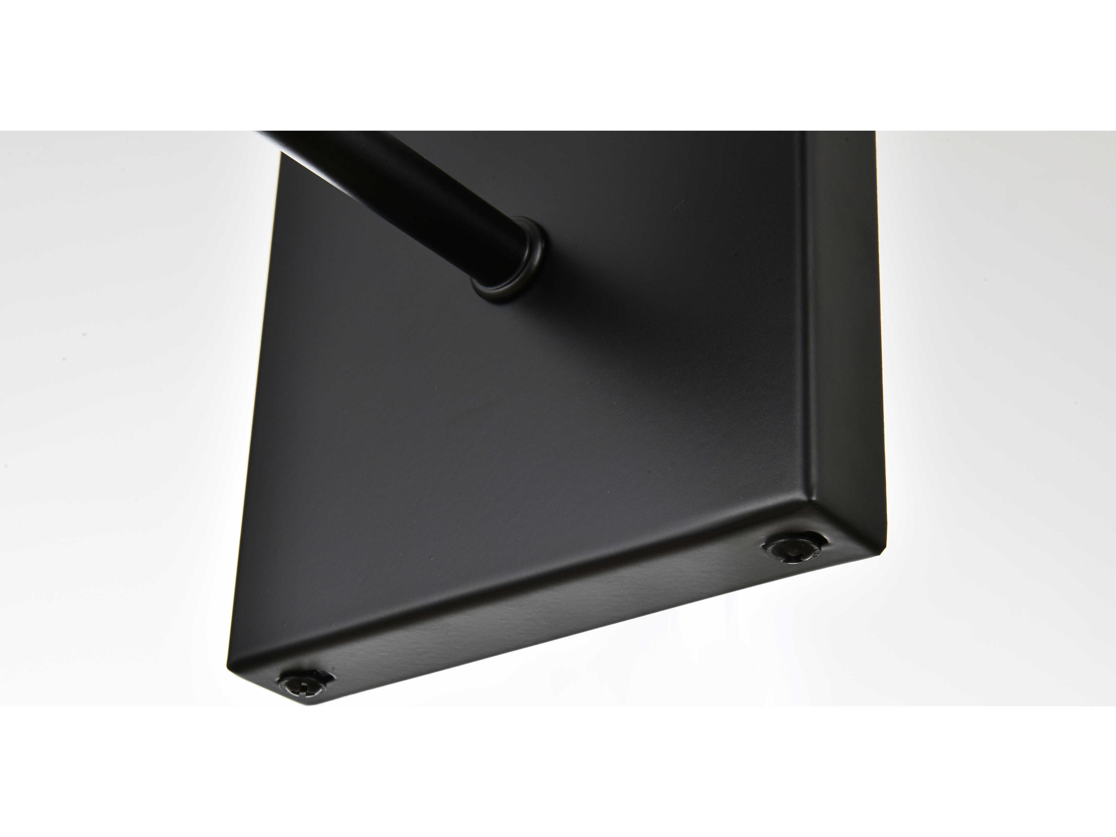 Elegant Lighting Foster 1-Light Black Glass Wall Sconce