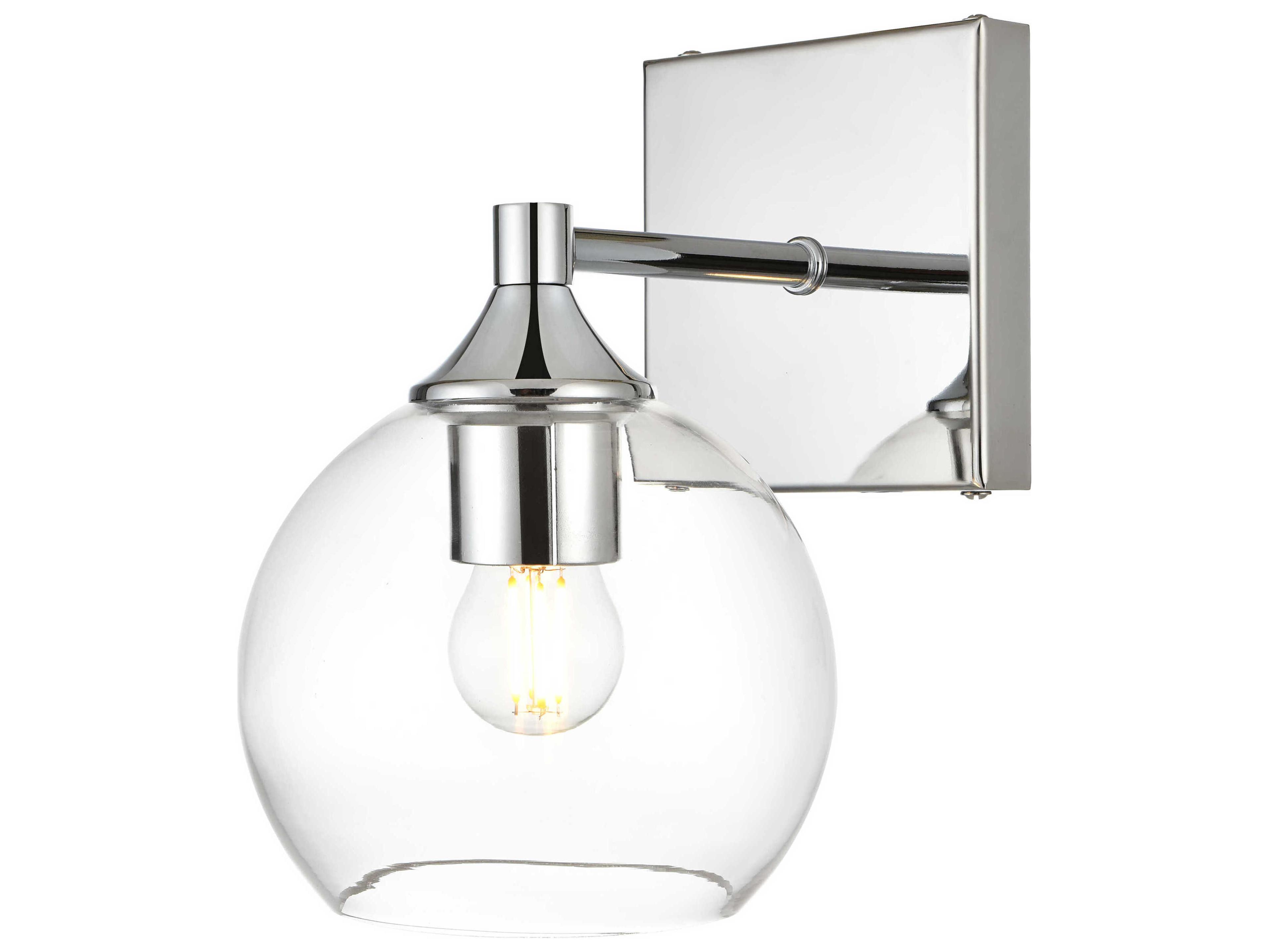 Foster 1-Light Chrome Glass Wall Sconce