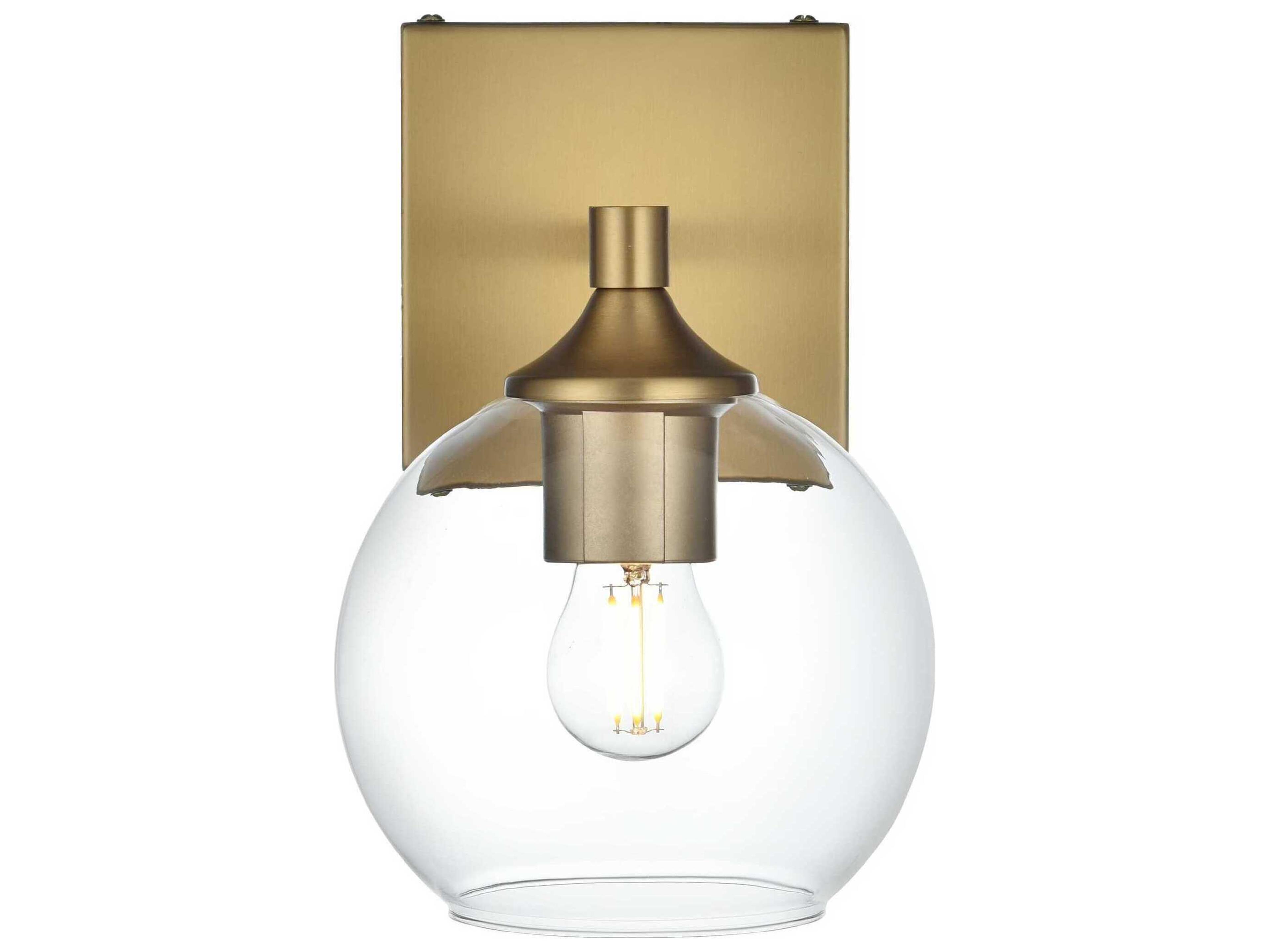 Elegant Lighting Eero 1-Light Satin Gold Wall Sconce