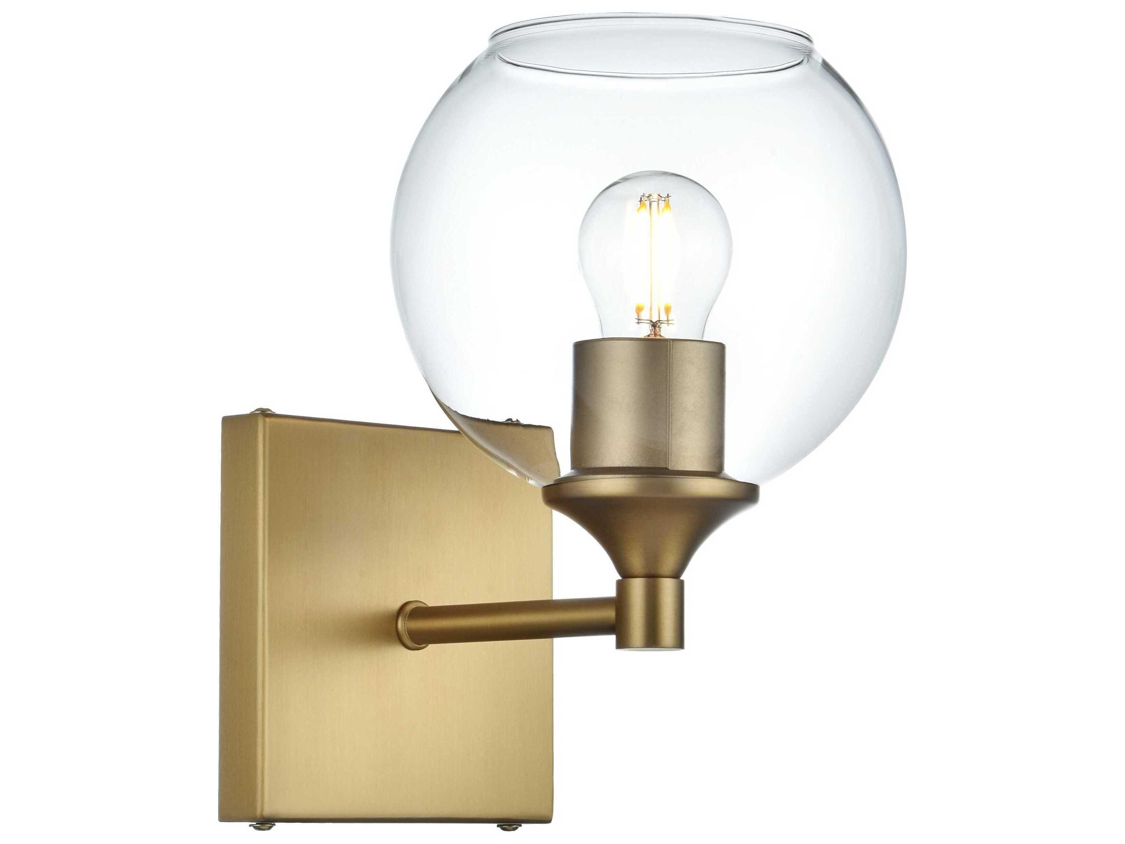 Elegant Lighting Eero 1-Light Satin Gold Wall Sconce