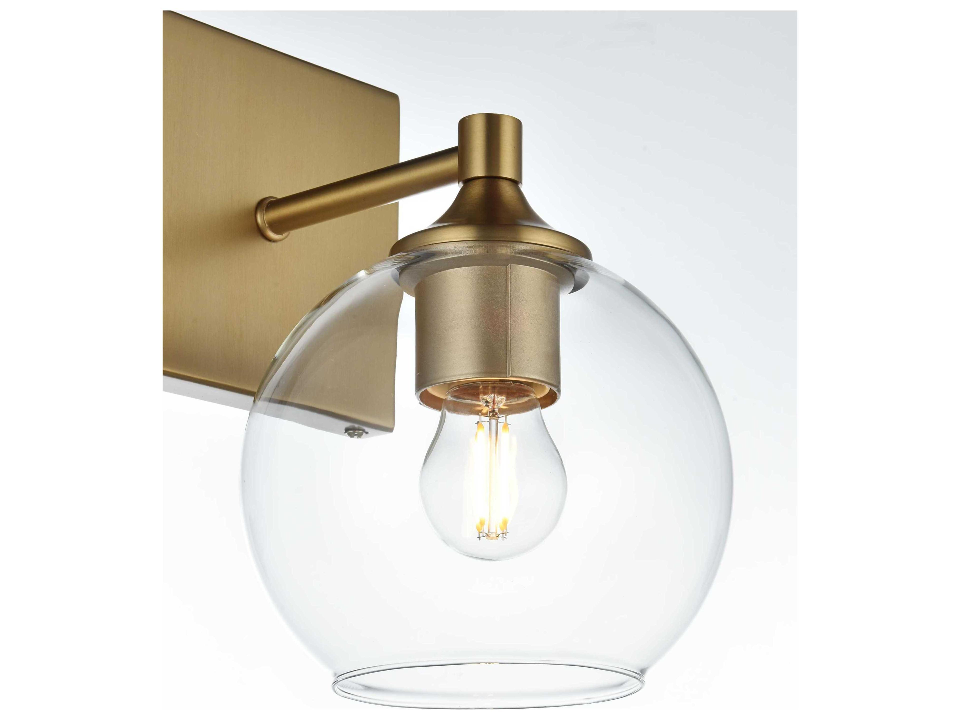 Elegant Lighting Eero 1-Light Satin Gold Wall Sconce