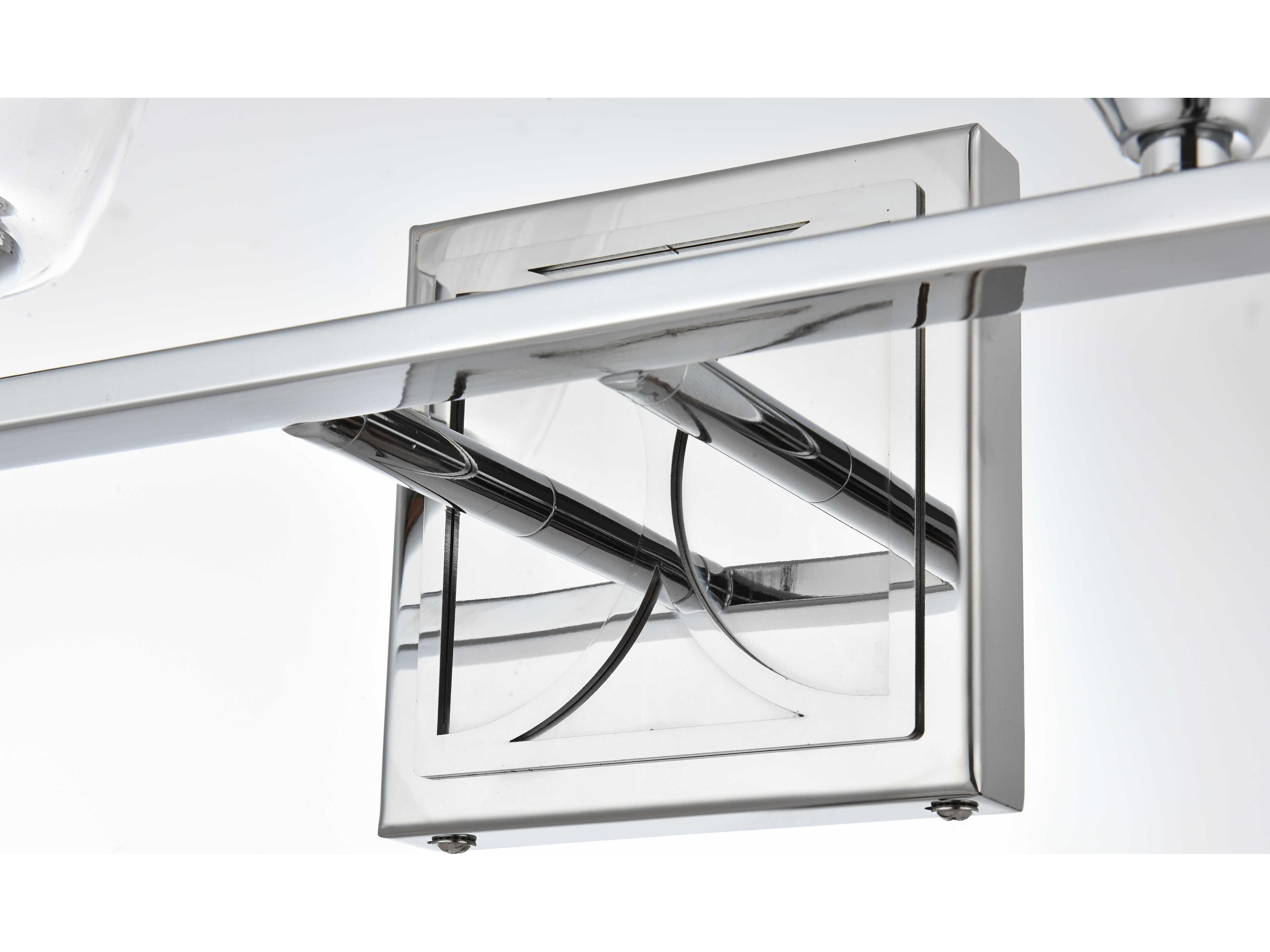 Elegant Lighting Harris 2-Light Chrome Glass Vanity Light